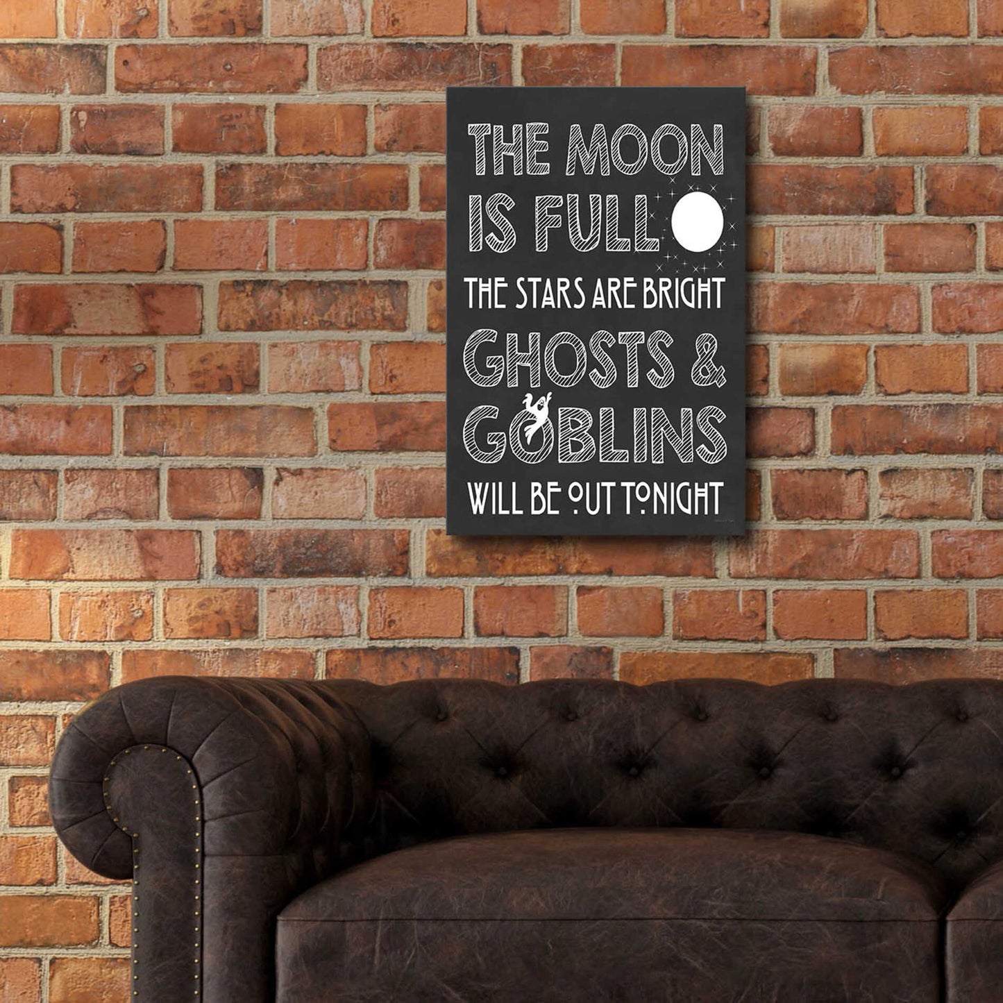 Epic Art 'The Moon Is Full II' by Lettered & Lined, Acrylic Glass Wall Art,16x24