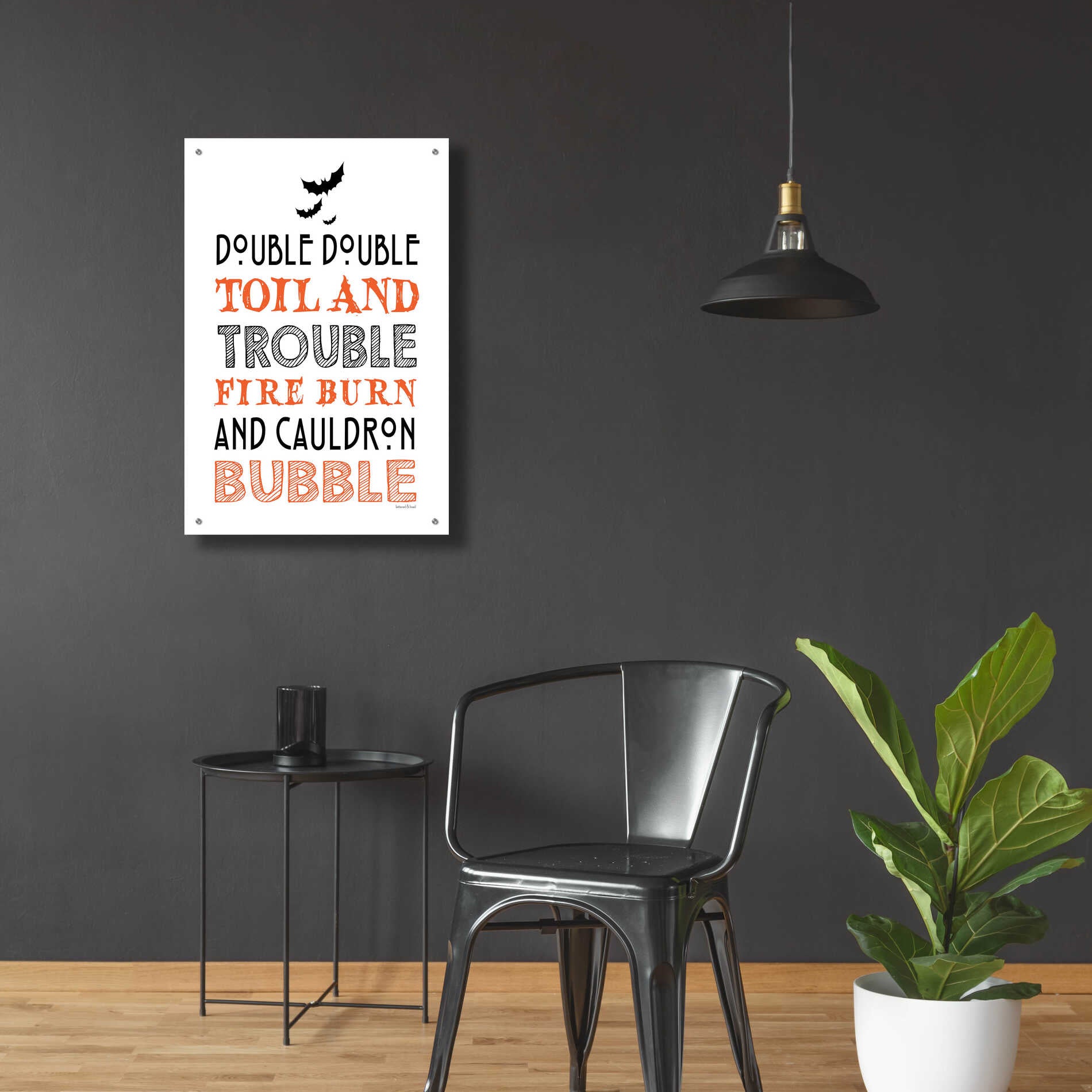 Epic Art 'Toil And Trouble' by Lettered & Lined, Acrylic Glass Wall Art,24x36