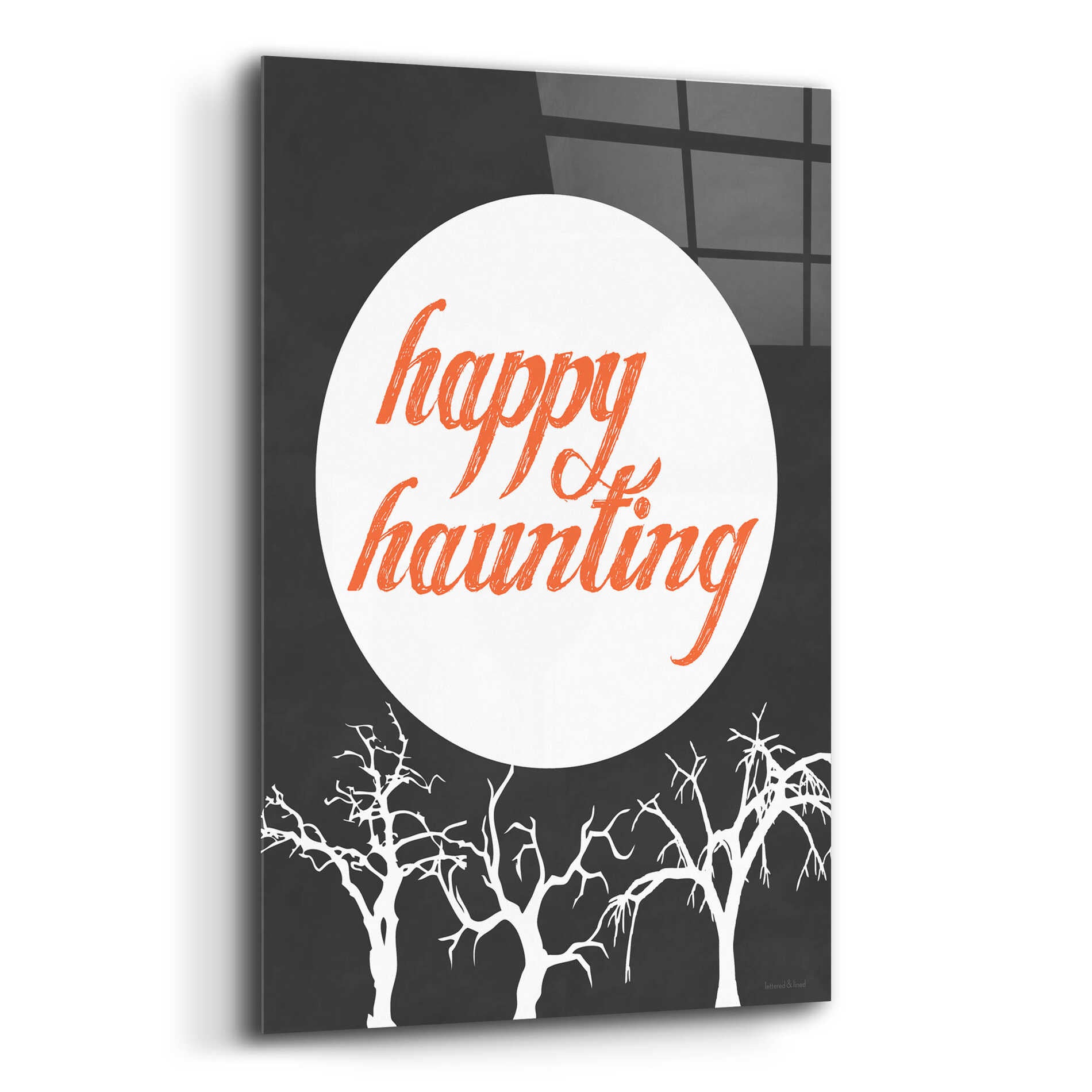 Epic Art 'Happy Haunting' by Lettered & Lined, Acrylic Glass Wall Art,12x16