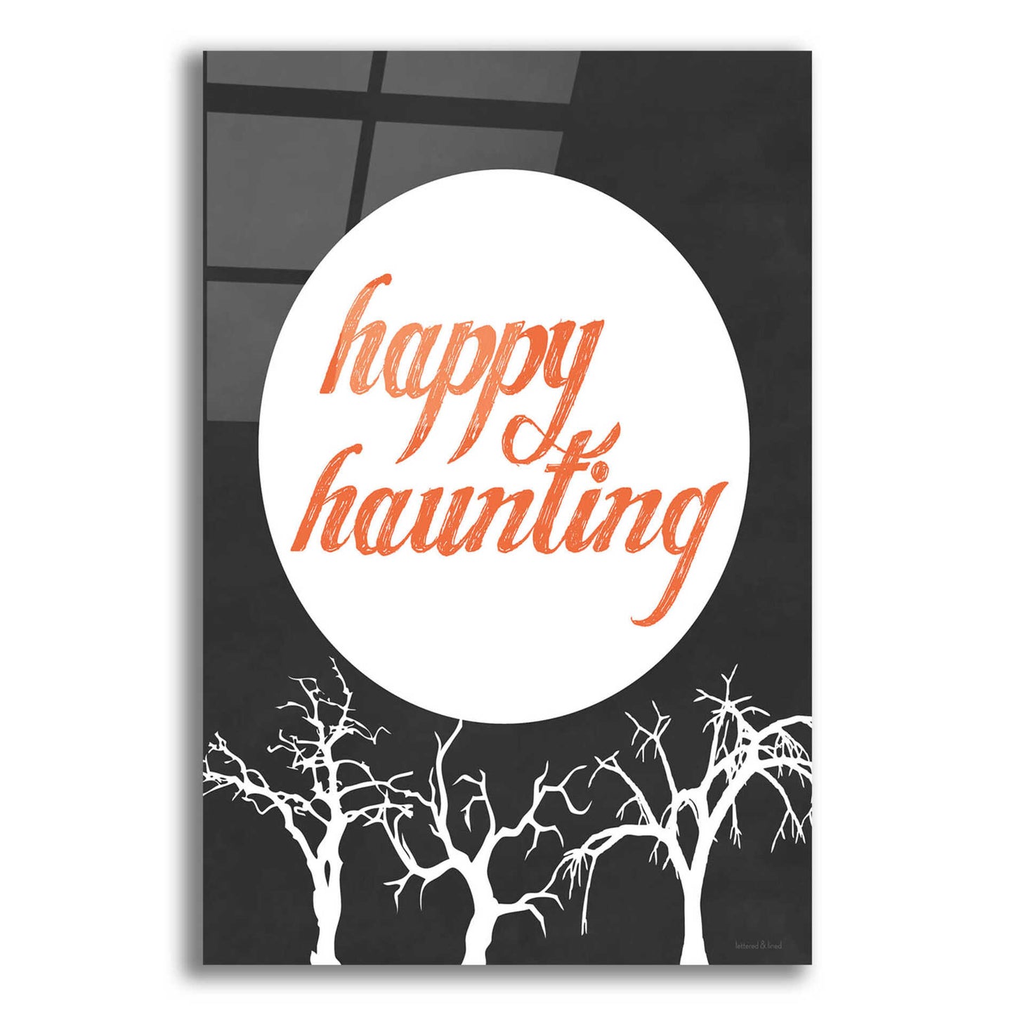 Epic Art 'Happy Haunting' by Lettered & Lined, Acrylic Glass Wall Art,12x16