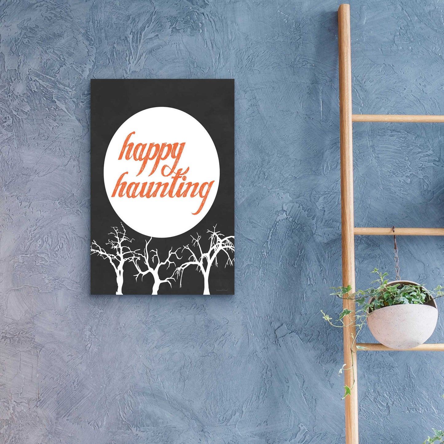 Epic Art 'Happy Haunting' by Lettered & Lined, Acrylic Glass Wall Art,16x24