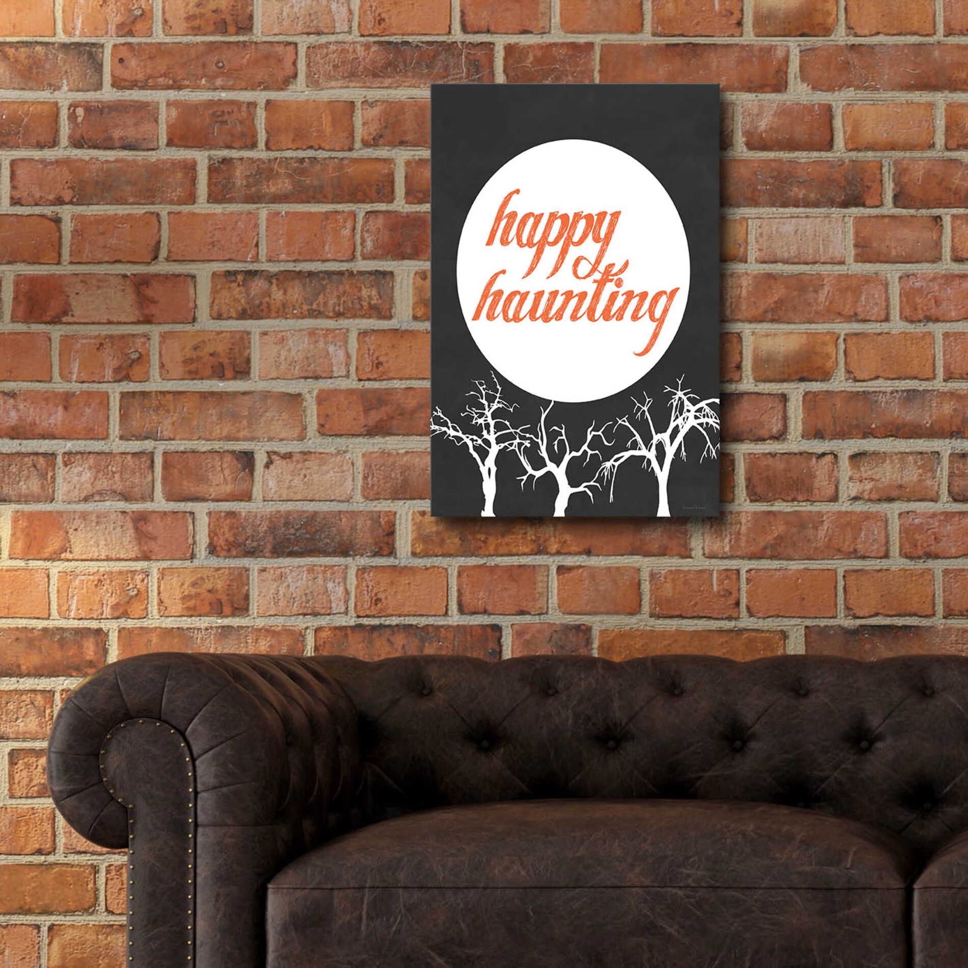 Epic Art 'Happy Haunting' by Lettered & Lined, Acrylic Glass Wall Art,16x24