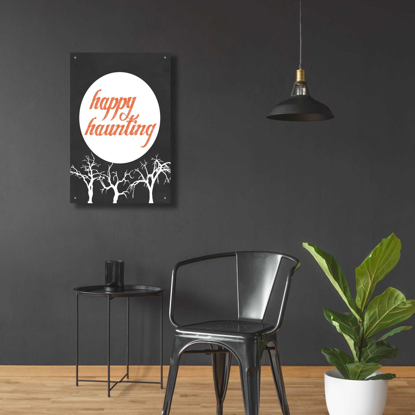 Epic Art 'Happy Haunting' by Lettered & Lined, Acrylic Glass Wall Art,24x36