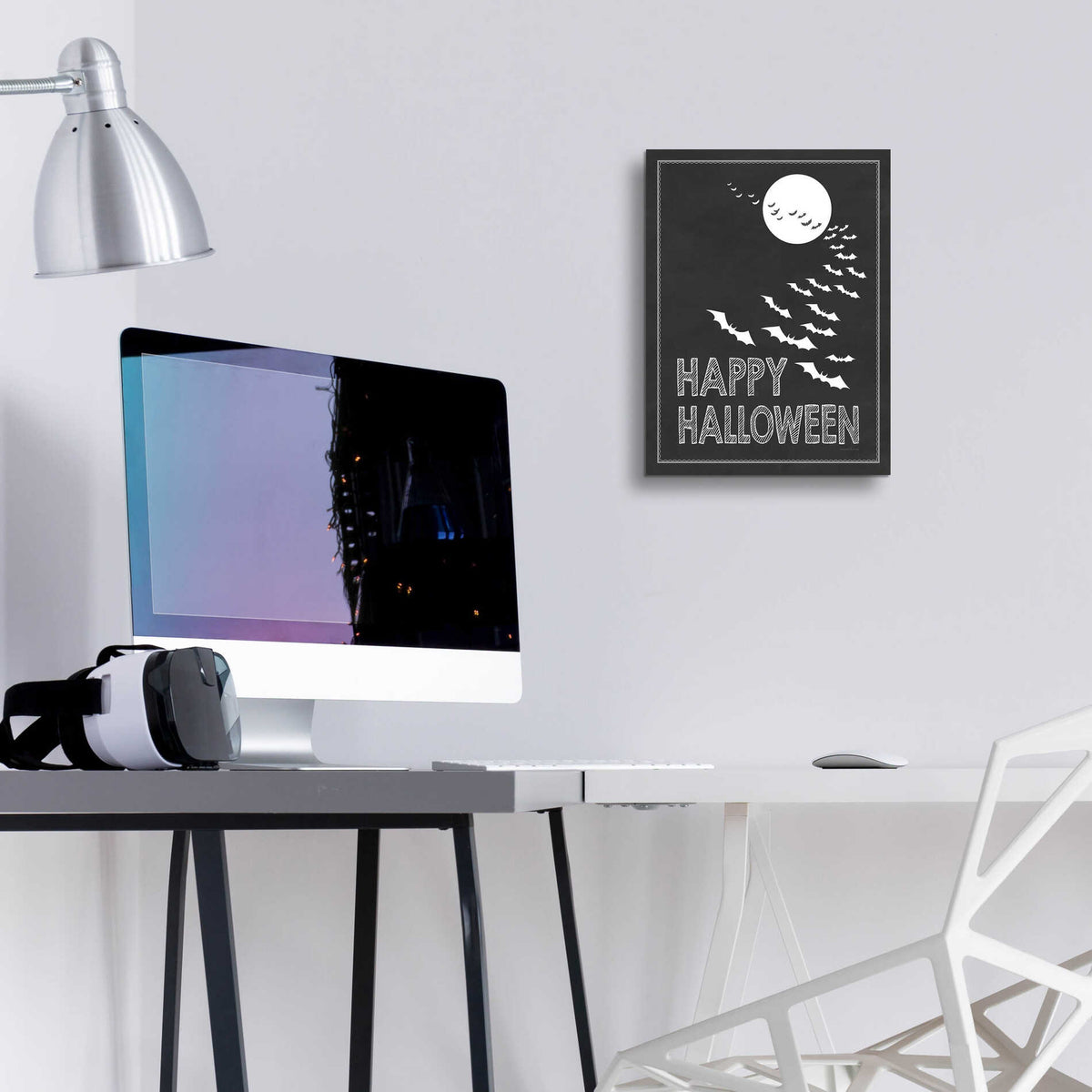 Epic Art 'Happy Halloween' by Lettered & Lined, Acrylic Glass Wall Art,12x16