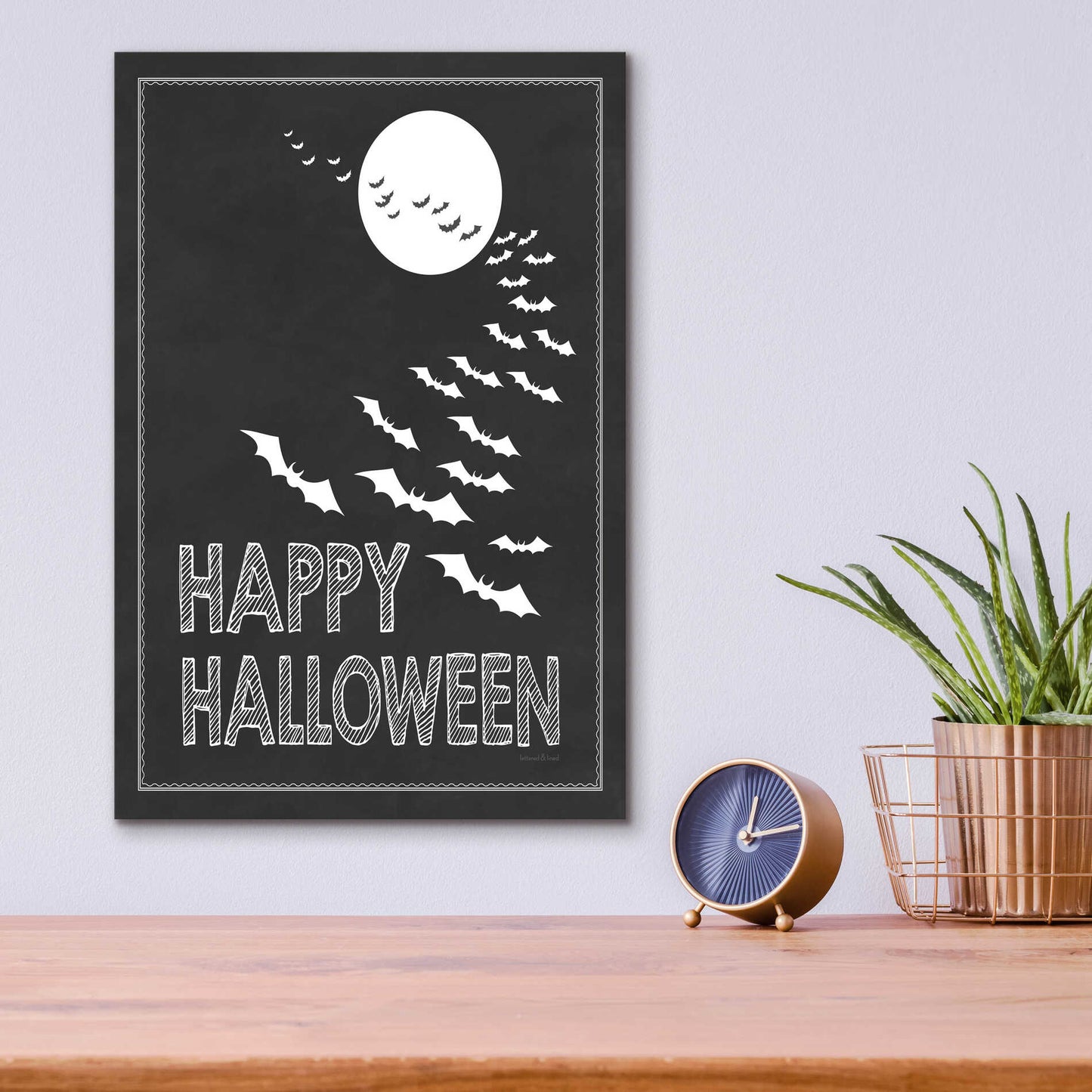 Epic Art 'Happy Halloween' by Lettered & Lined, Acrylic Glass Wall Art,12x16