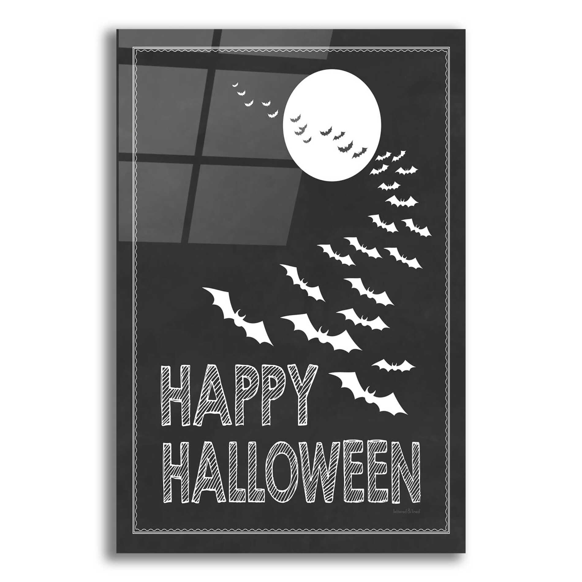 Epic Art 'Happy Halloween' by Lettered & Lined, Acrylic Glass Wall Art,12x16