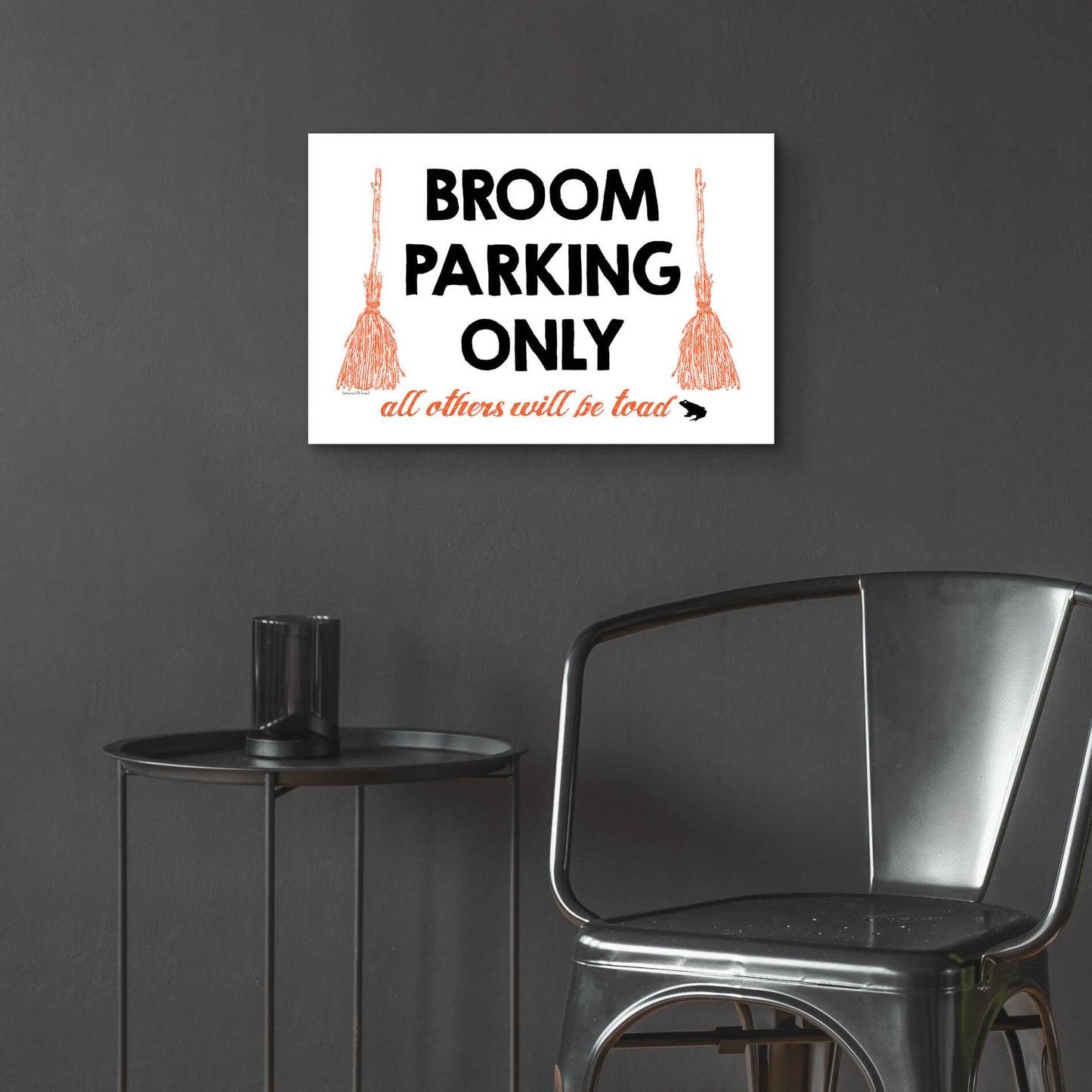 Epic Art 'Broom Parking Only' by Lettered & Lined, Acrylic Glass Wall Art,24x16