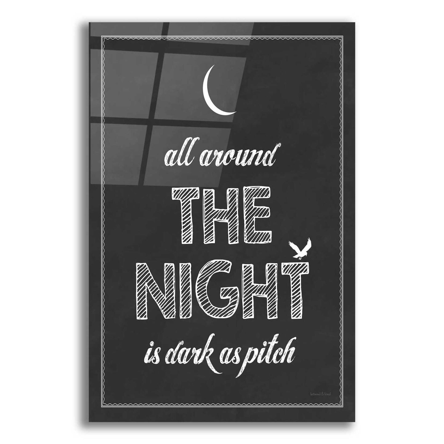 Epic Art 'All Around The Night I' by Lettered & Lined, Acrylic Glass Wall Art,12x16