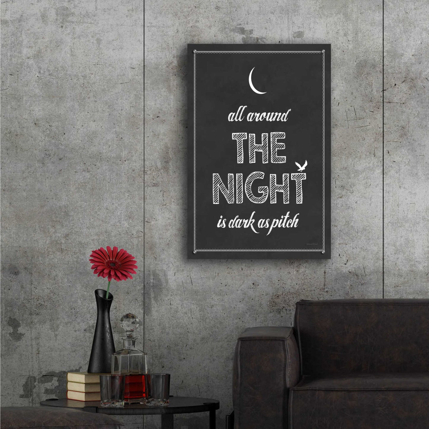 Epic Art 'All Around The Night I' by Lettered & Lined, Acrylic Glass Wall Art,24x36