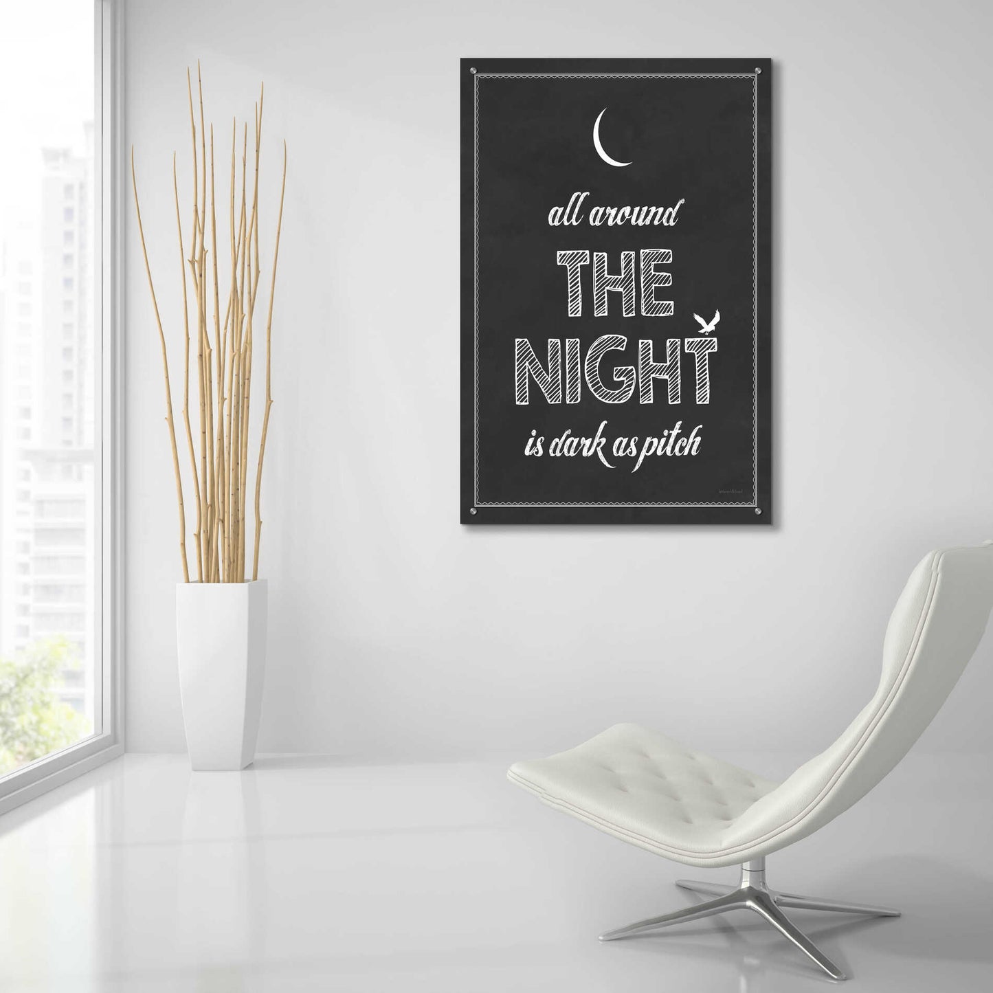 Epic Art 'All Around The Night I' by Lettered & Lined, Acrylic Glass Wall Art,24x36