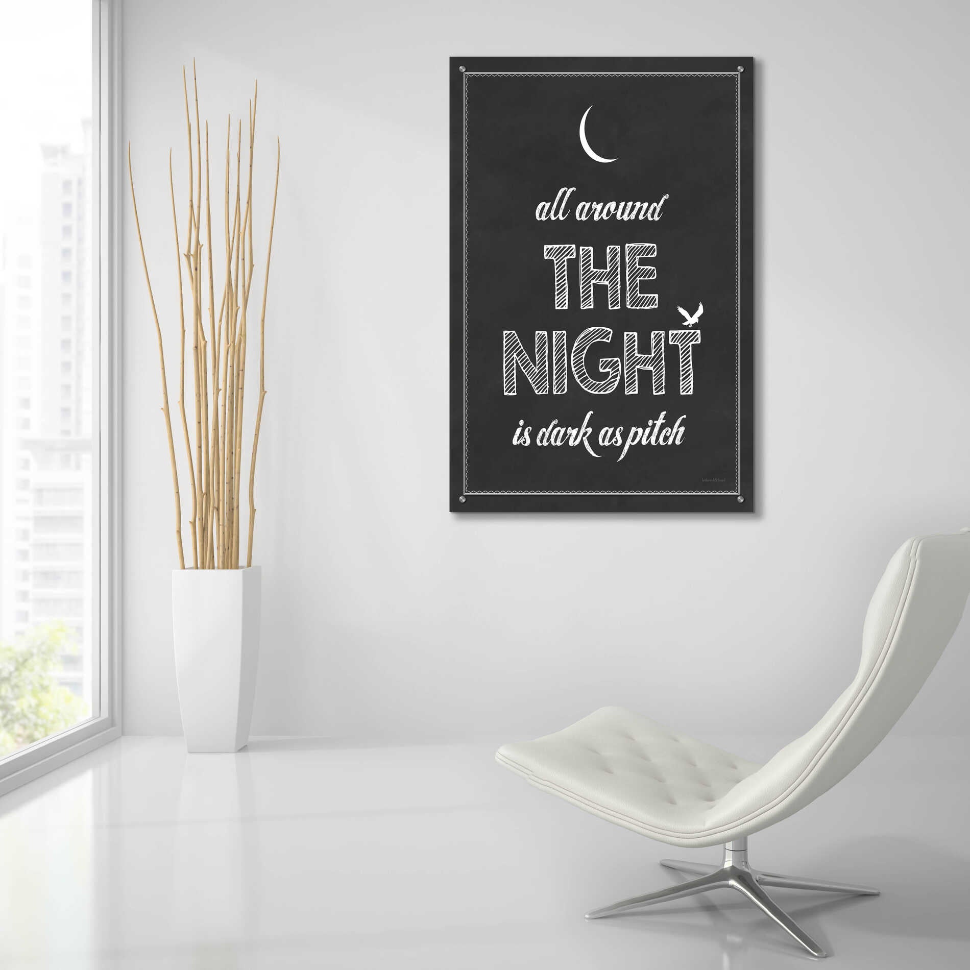 Epic Art 'All Around The Night I' by Lettered & Lined, Acrylic Glass Wall Art,24x36