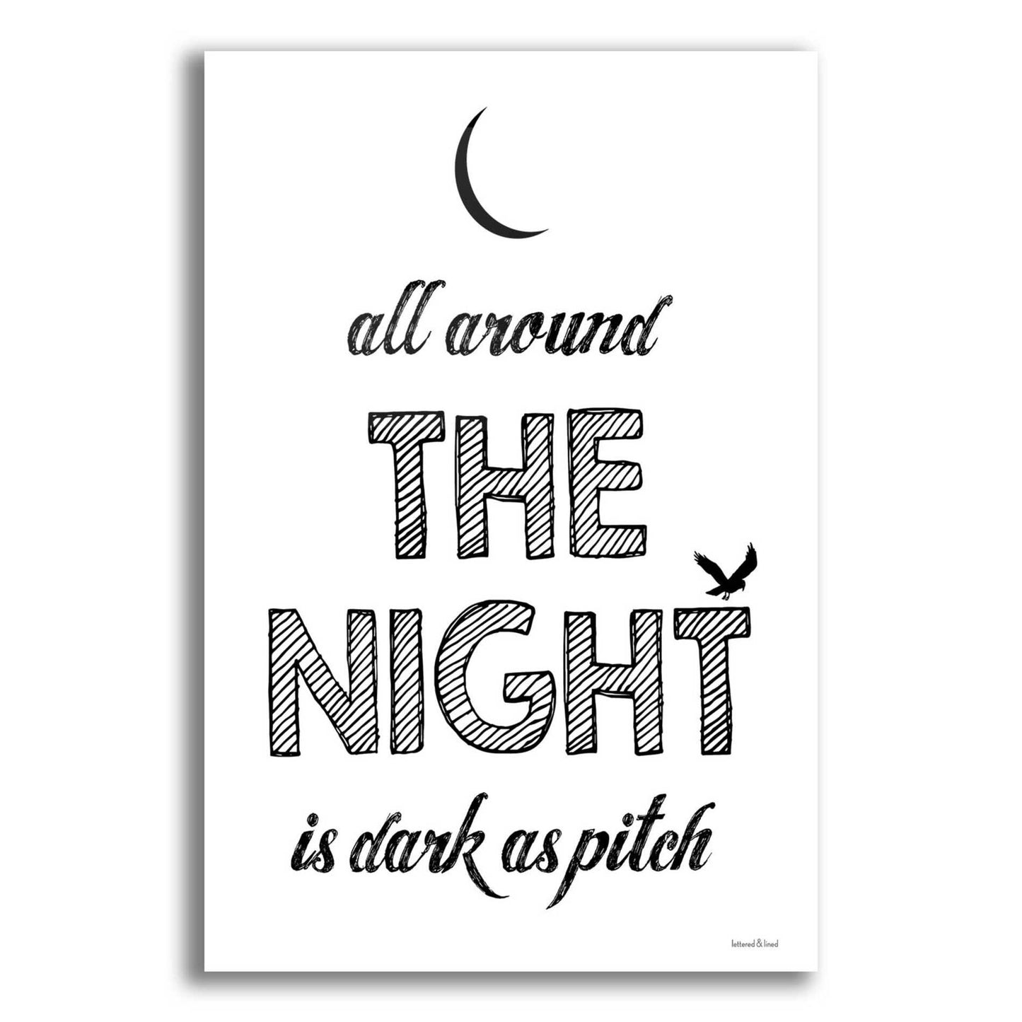 Epic Art 'All Around The Night II' by Lettered & Lined, Acrylic Glass Wall Art,12x16