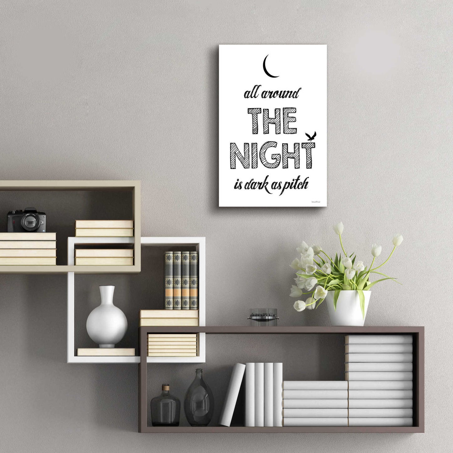 Epic Art 'All Around The Night II' by Lettered & Lined, Acrylic Glass Wall Art,16x24