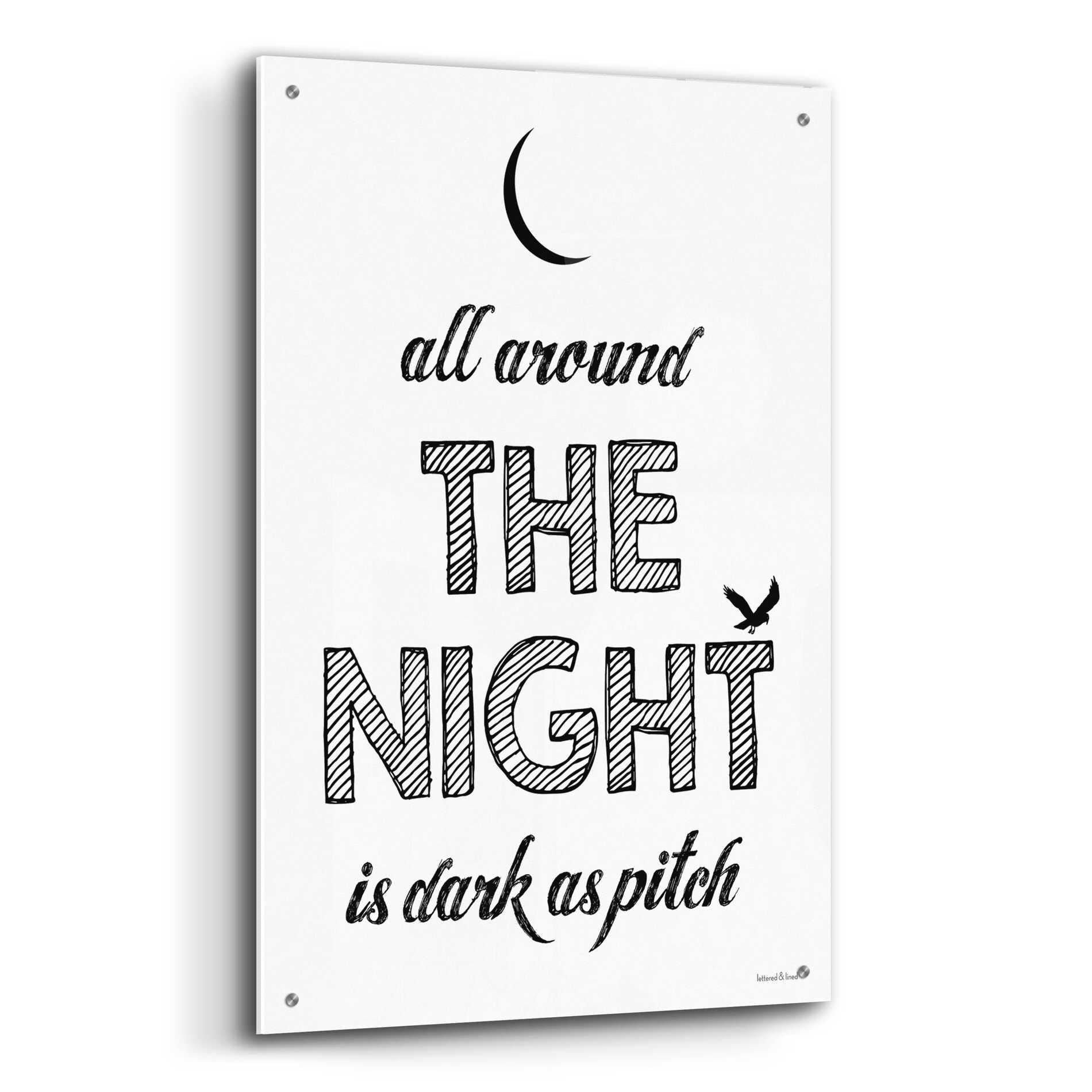 Epic Art 'All Around The Night II' by Lettered & Lined, Acrylic Glass Wall Art,24x36