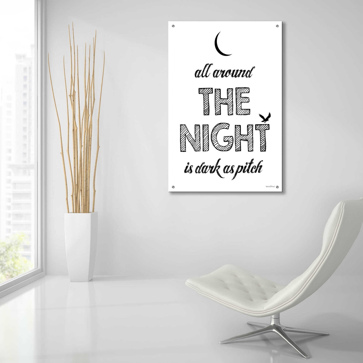 Epic Art 'All Around The Night II' by Lettered & Lined, Acrylic Glass Wall Art,24x36