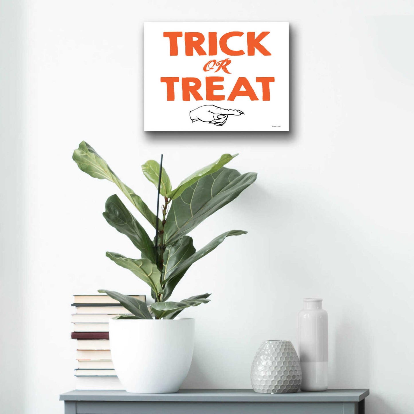 Epic Art 'Trick Or Treat' by Lettered & Lined, Acrylic Glass Wall Art,16x12