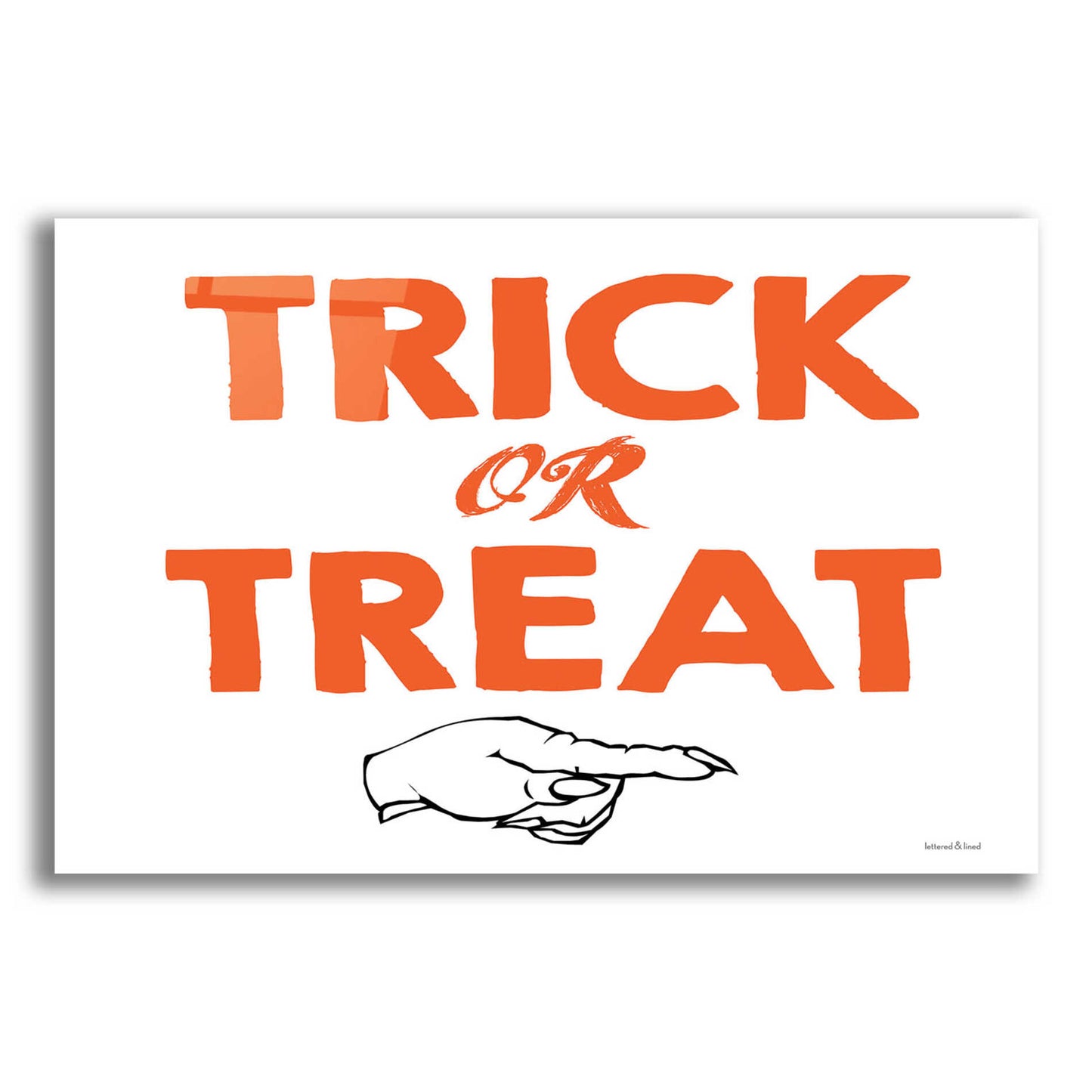 Epic Art 'Trick Or Treat' by Lettered & Lined, Acrylic Glass Wall Art,16x12