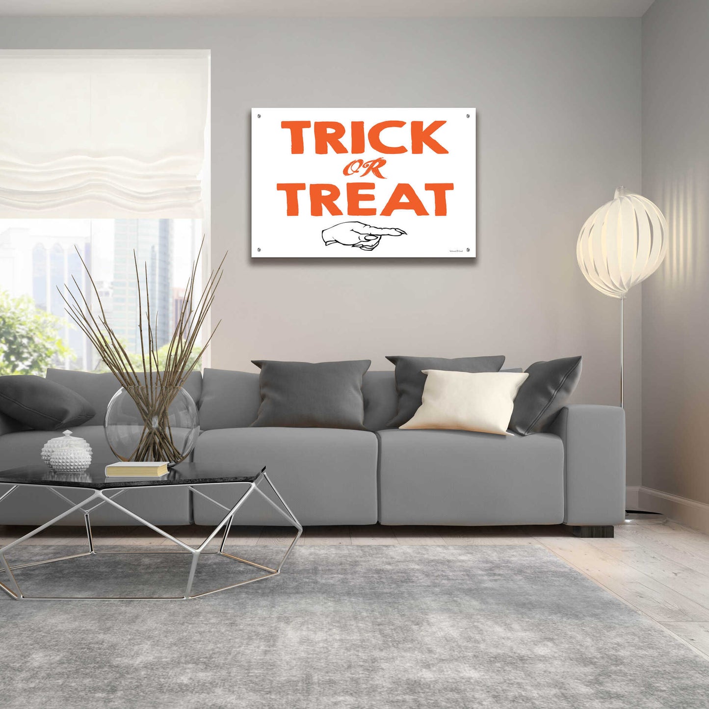 Epic Art 'Trick Or Treat' by Lettered & Lined, Acrylic Glass Wall Art,36x24