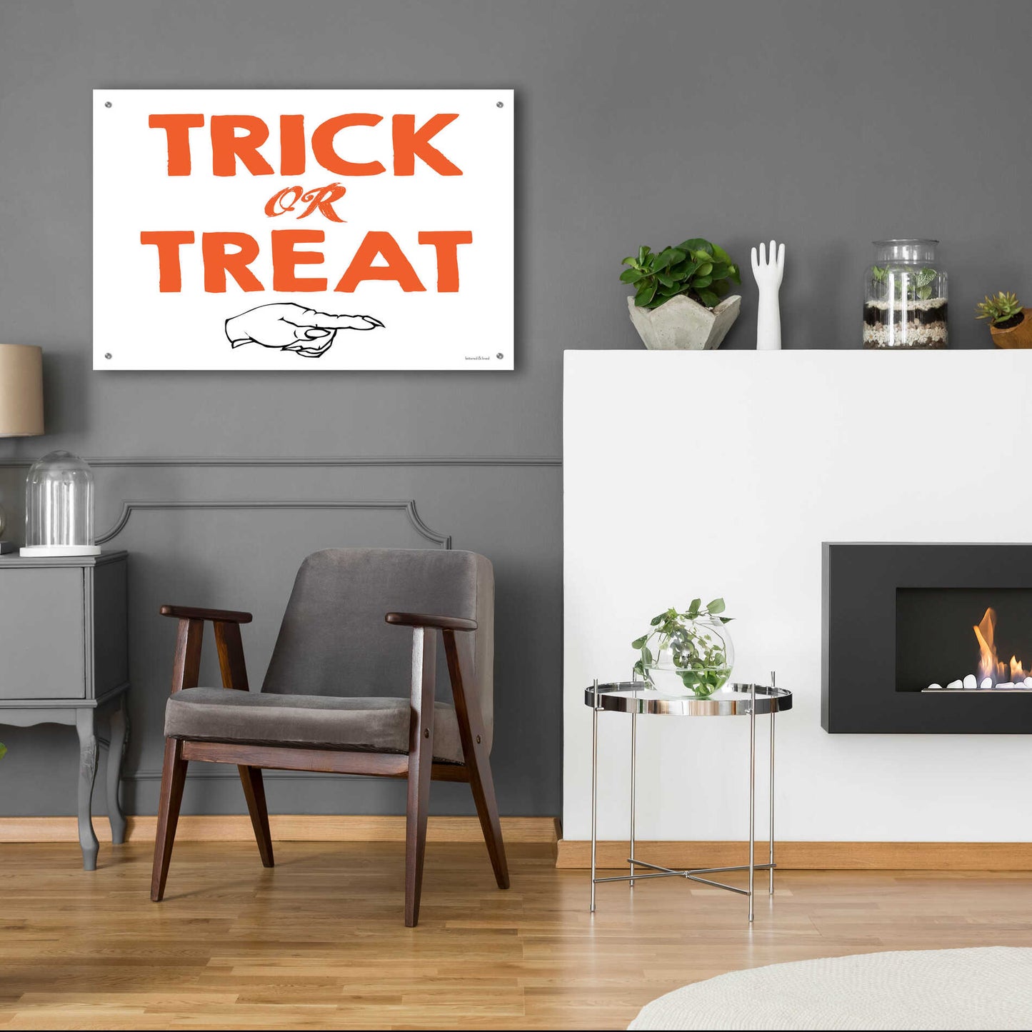 Epic Art 'Trick Or Treat' by Lettered & Lined, Acrylic Glass Wall Art,36x24