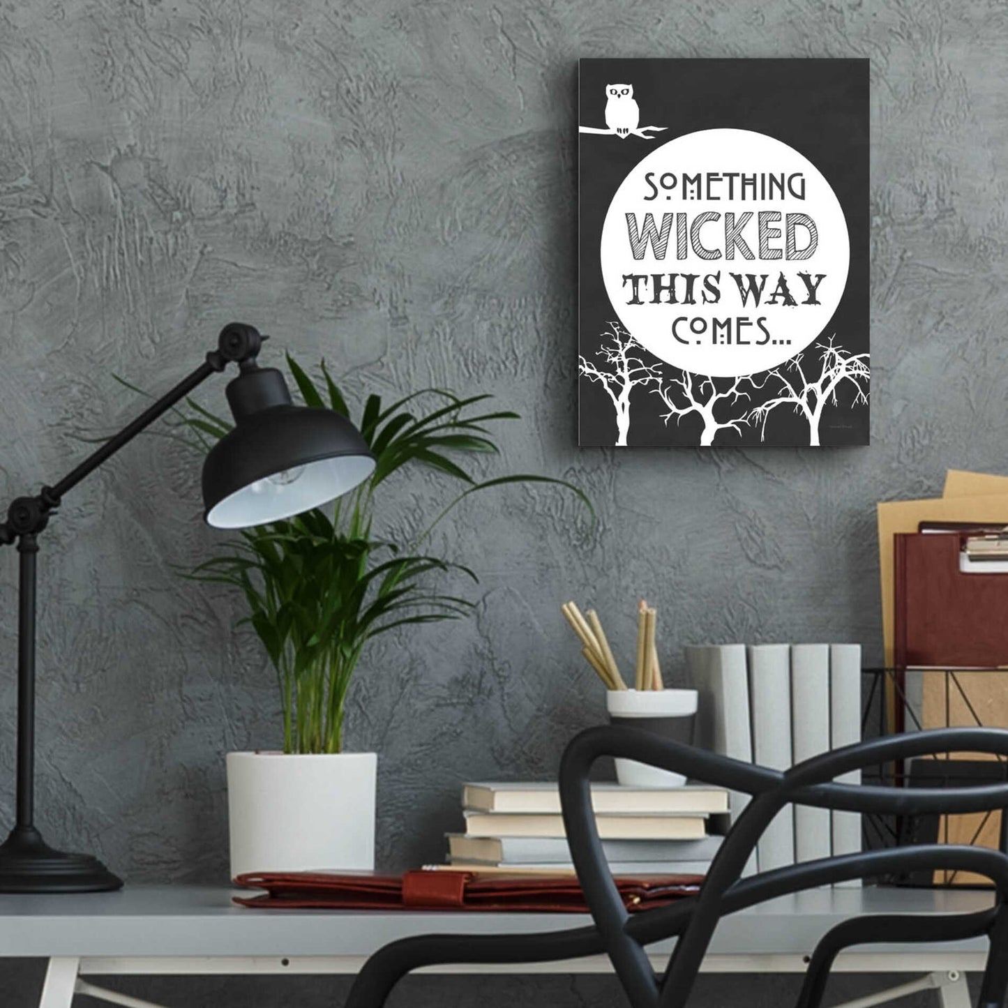 Epic Art 'Something Wicked This Way Comes' by Lettered & Lined, Acrylic Glass Wall Art,12x16