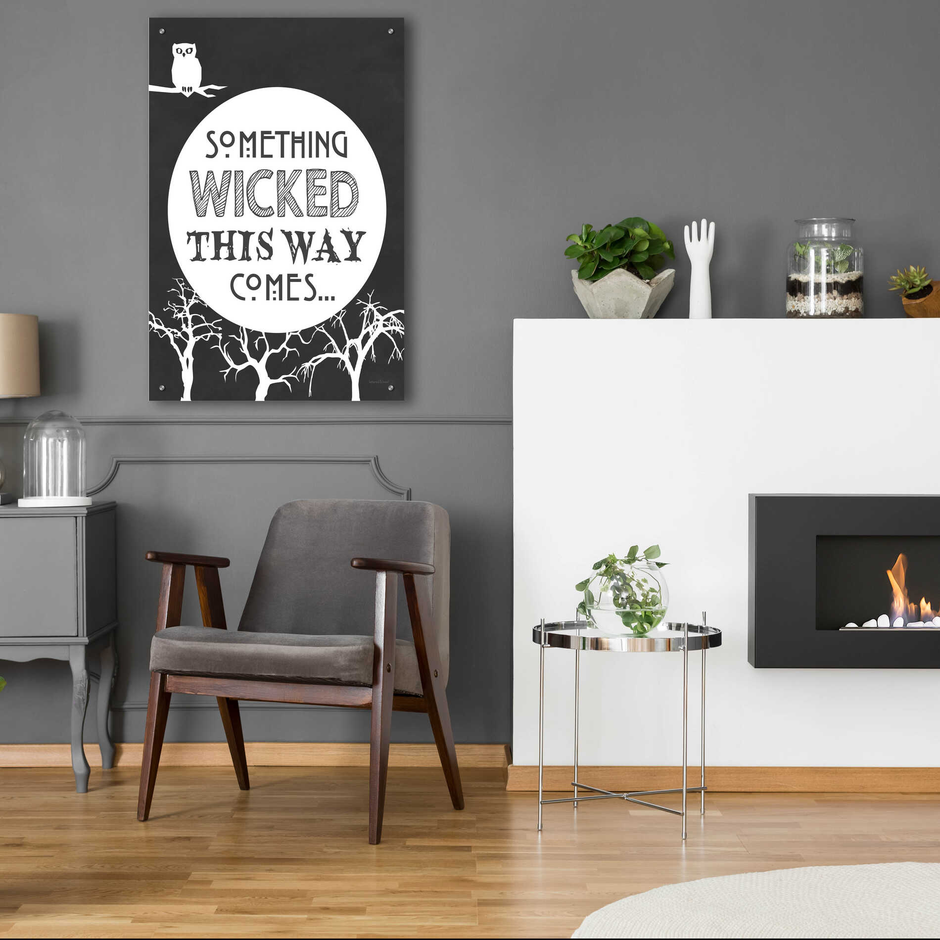 Epic Art 'Something Wicked This Way Comes' by Lettered & Lined, Acrylic Glass Wall Art,24x36