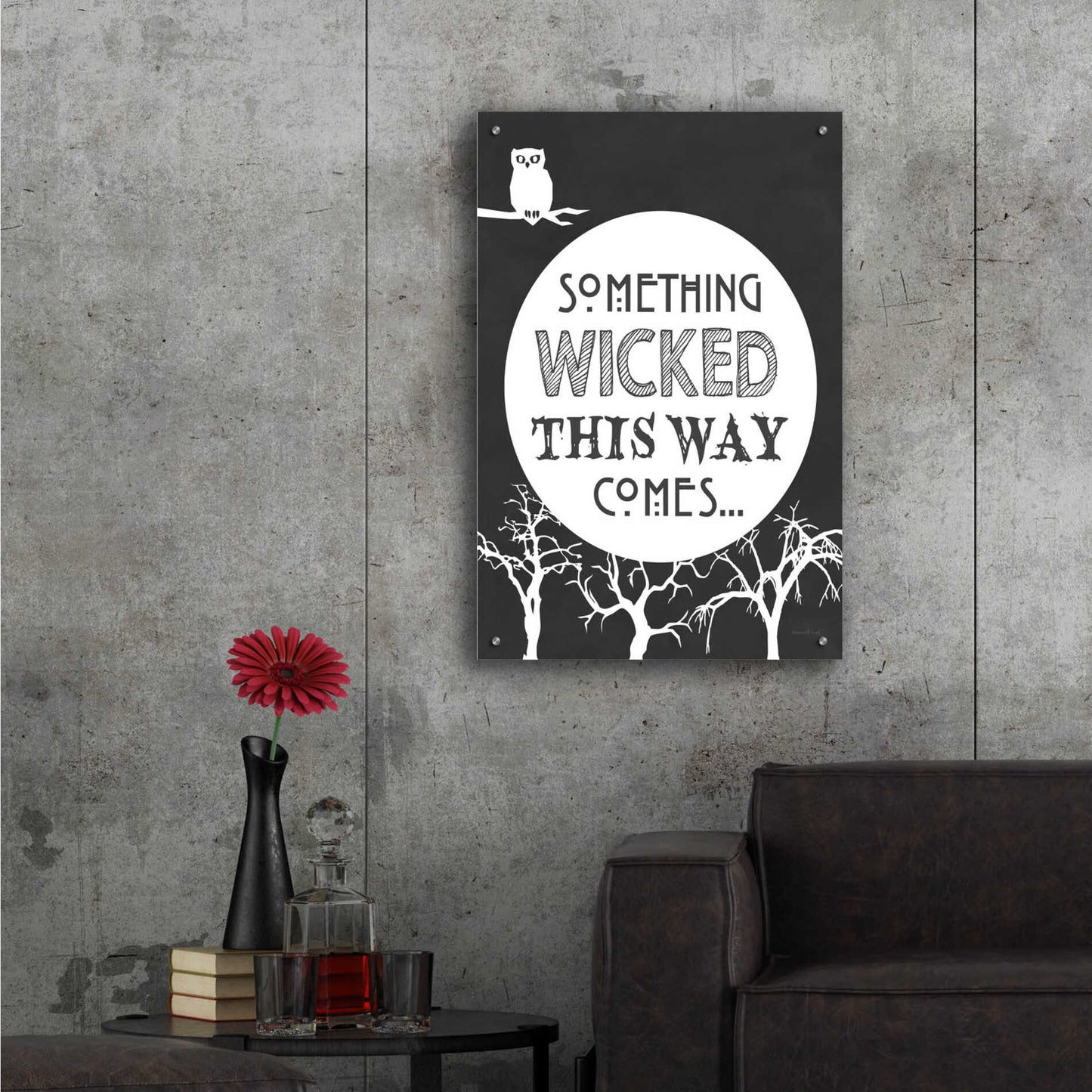 Epic Art 'Something Wicked This Way Comes' by Lettered & Lined, Acrylic Glass Wall Art,24x36