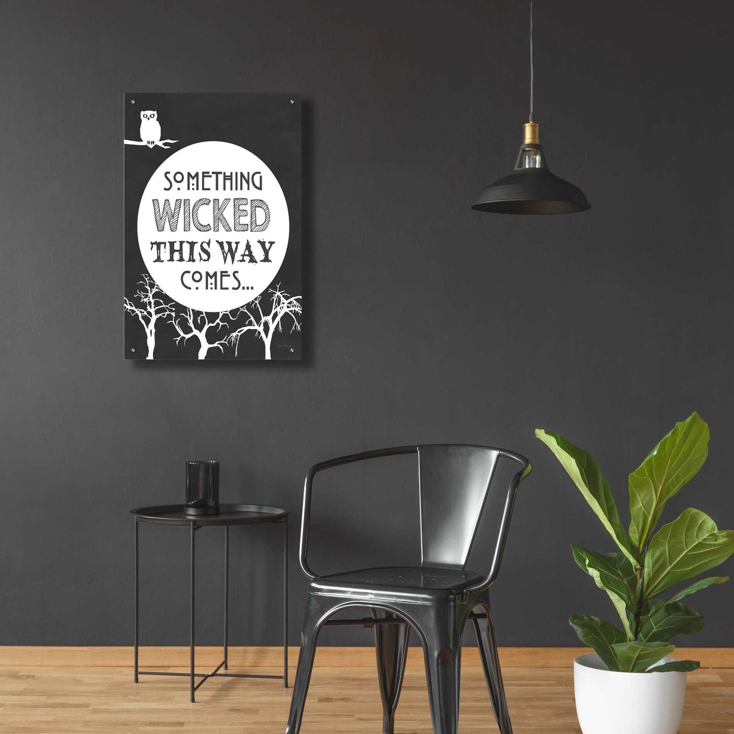 Epic Art 'Something Wicked This Way Comes' by Lettered & Lined, Acrylic Glass Wall Art,24x36