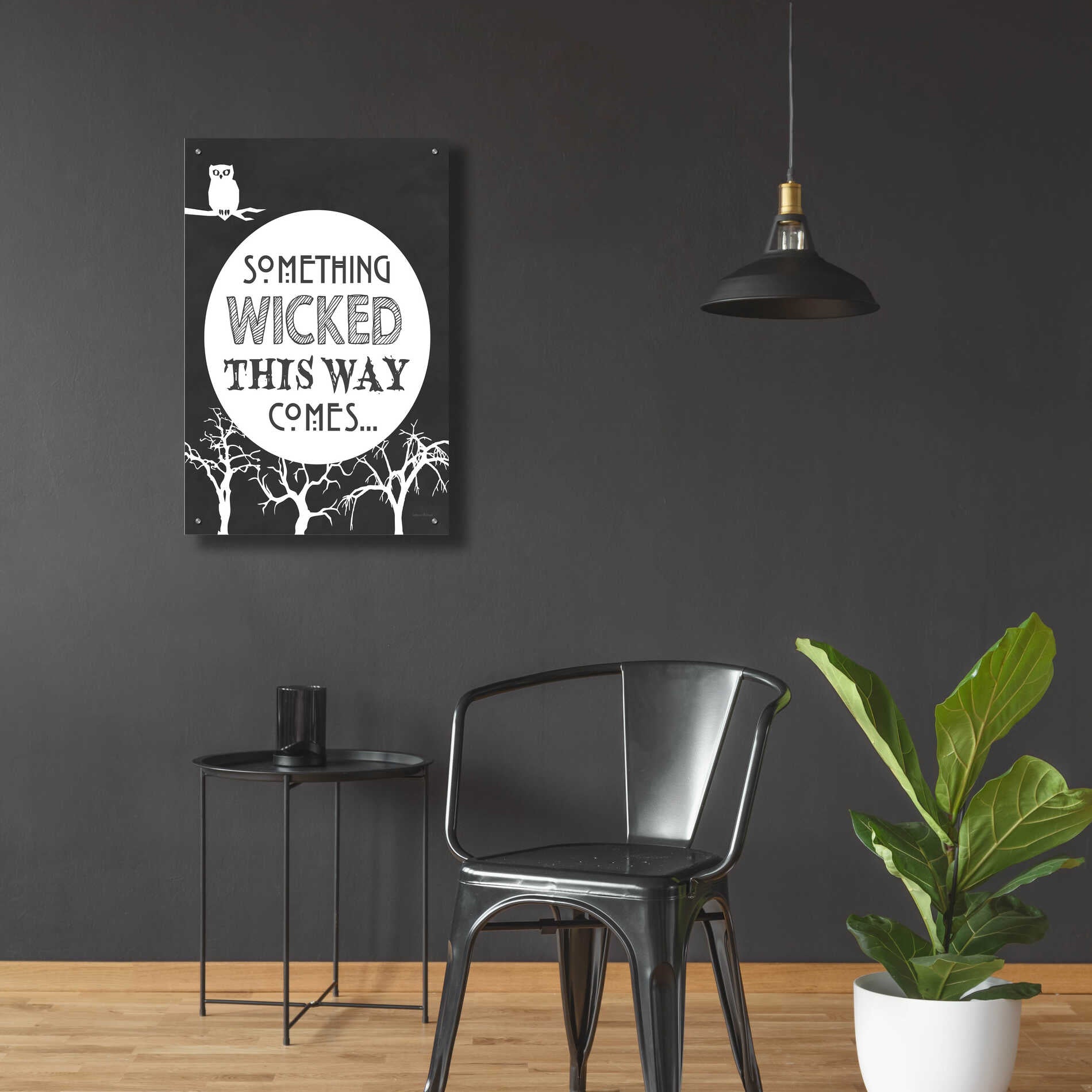 Epic Art 'Something Wicked This Way Comes' by Lettered & Lined, Acrylic Glass Wall Art,24x36