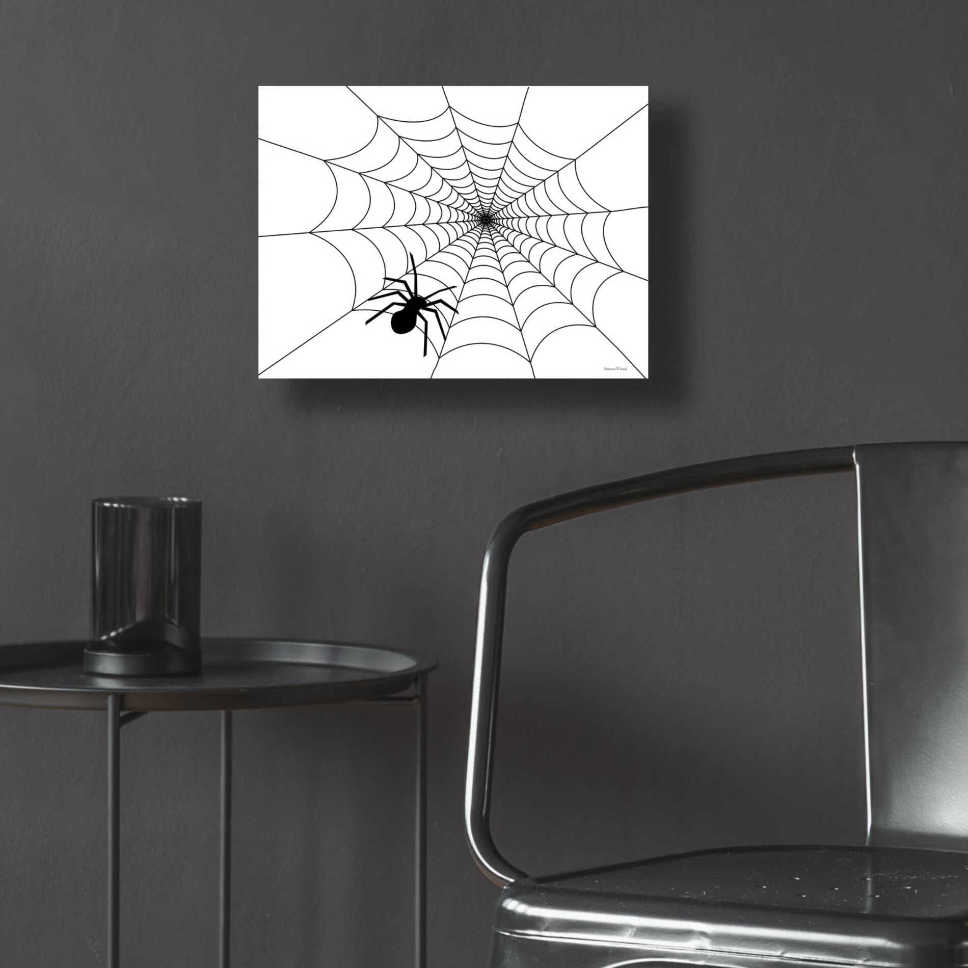 Epic Art 'Spider Web I' by Lettered & Lined, Acrylic Glass Wall Art,16x12