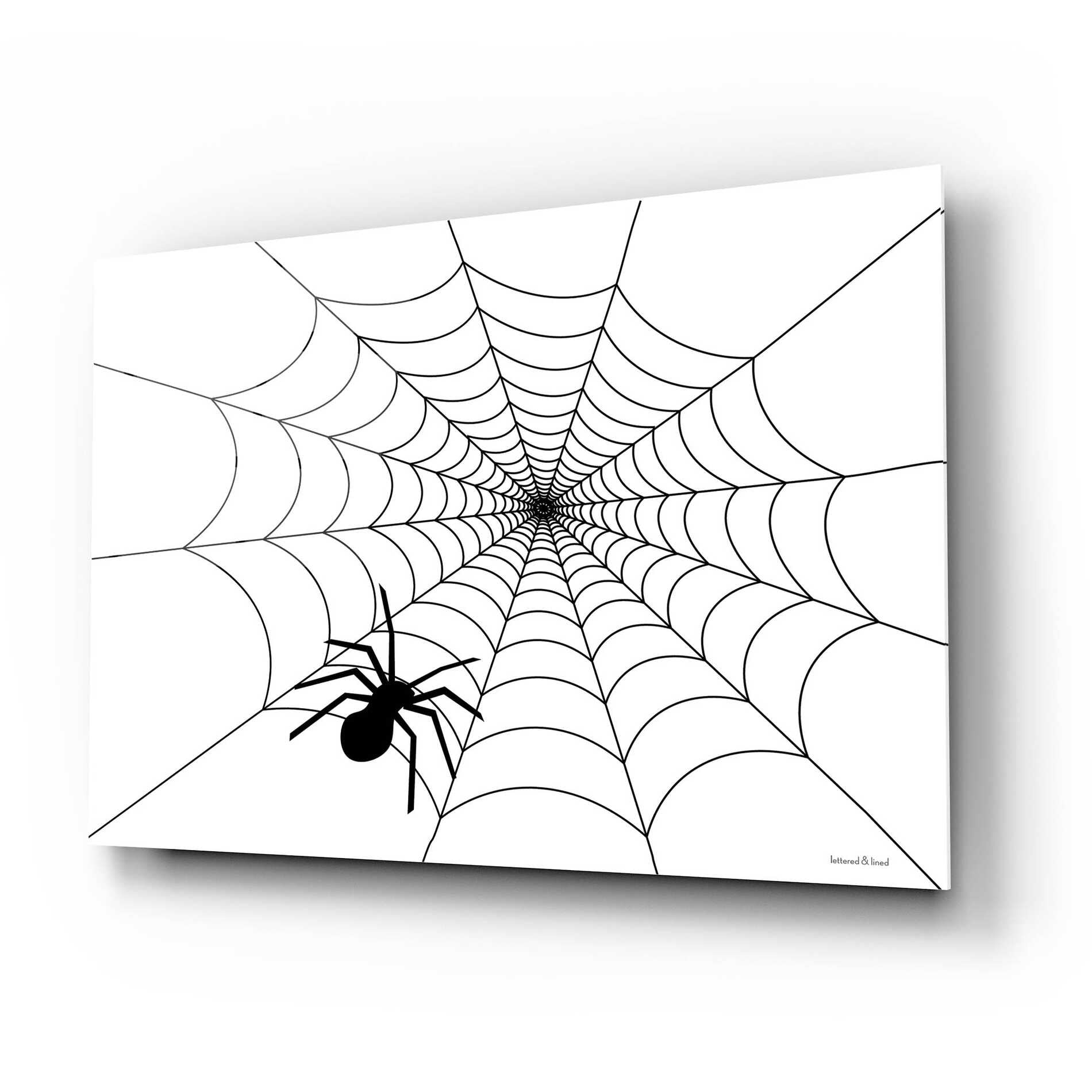 Epic Art 'Spider Web I' by Lettered & Lined, Acrylic Glass Wall Art,24x16