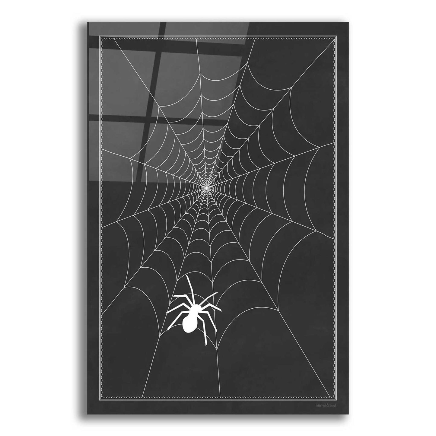 Epic Art 'Spider Web II' by Lettered & Lined, Acrylic Glass Wall Art,12x16