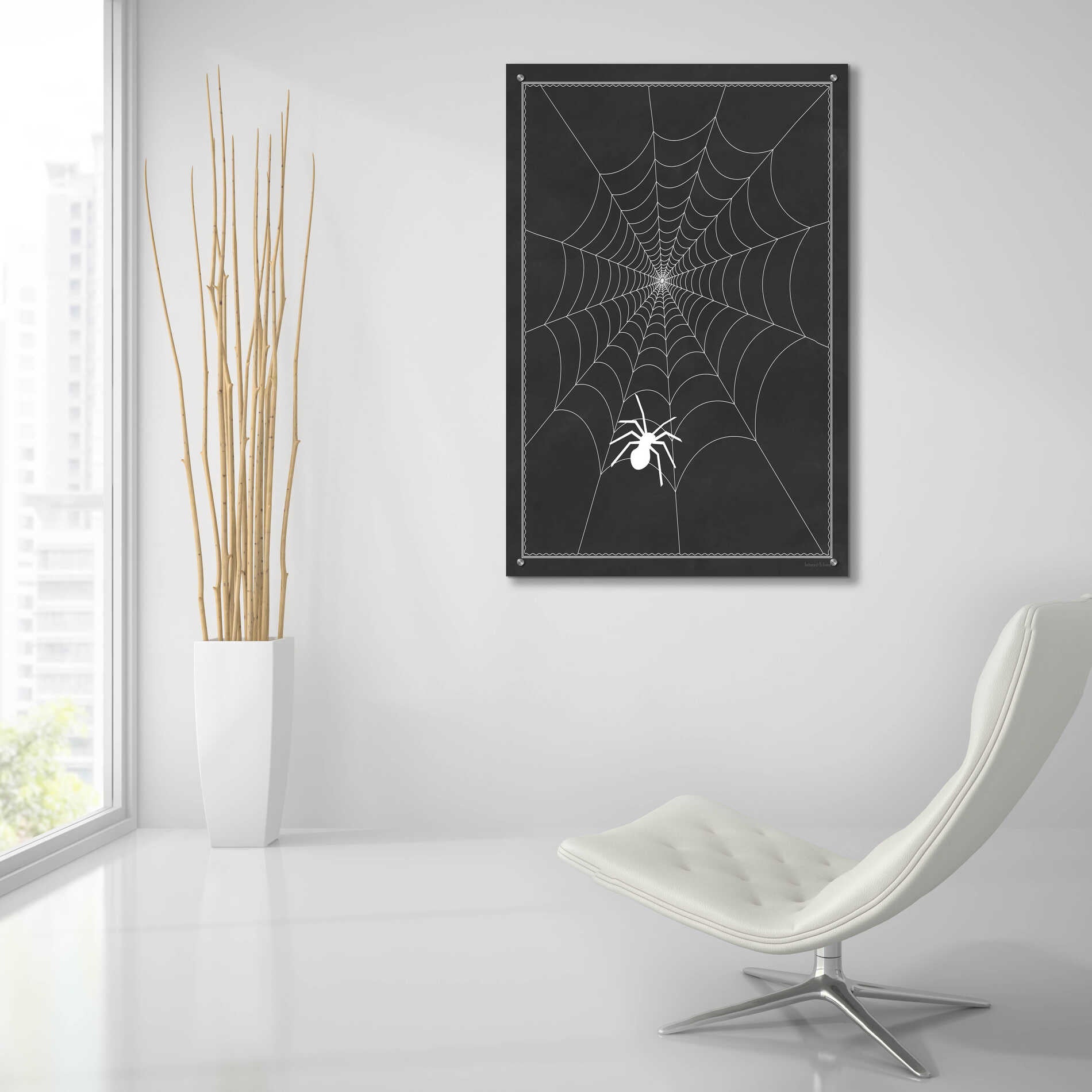 Epic Art 'Spider Web II' by Lettered & Lined, Acrylic Glass Wall Art,24x36