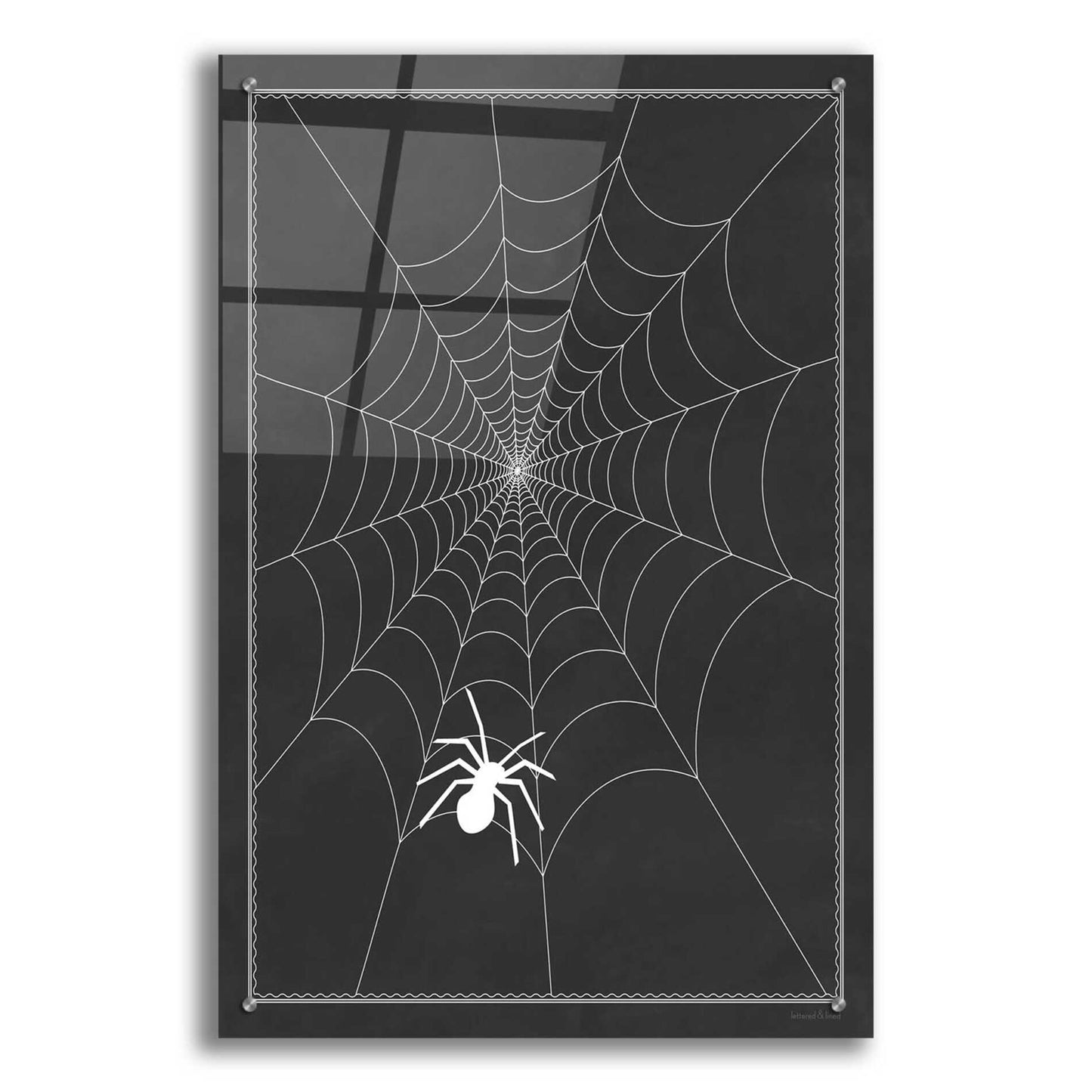 Epic Art 'Spider Web II' by Lettered & Lined, Acrylic Glass Wall Art,24x36