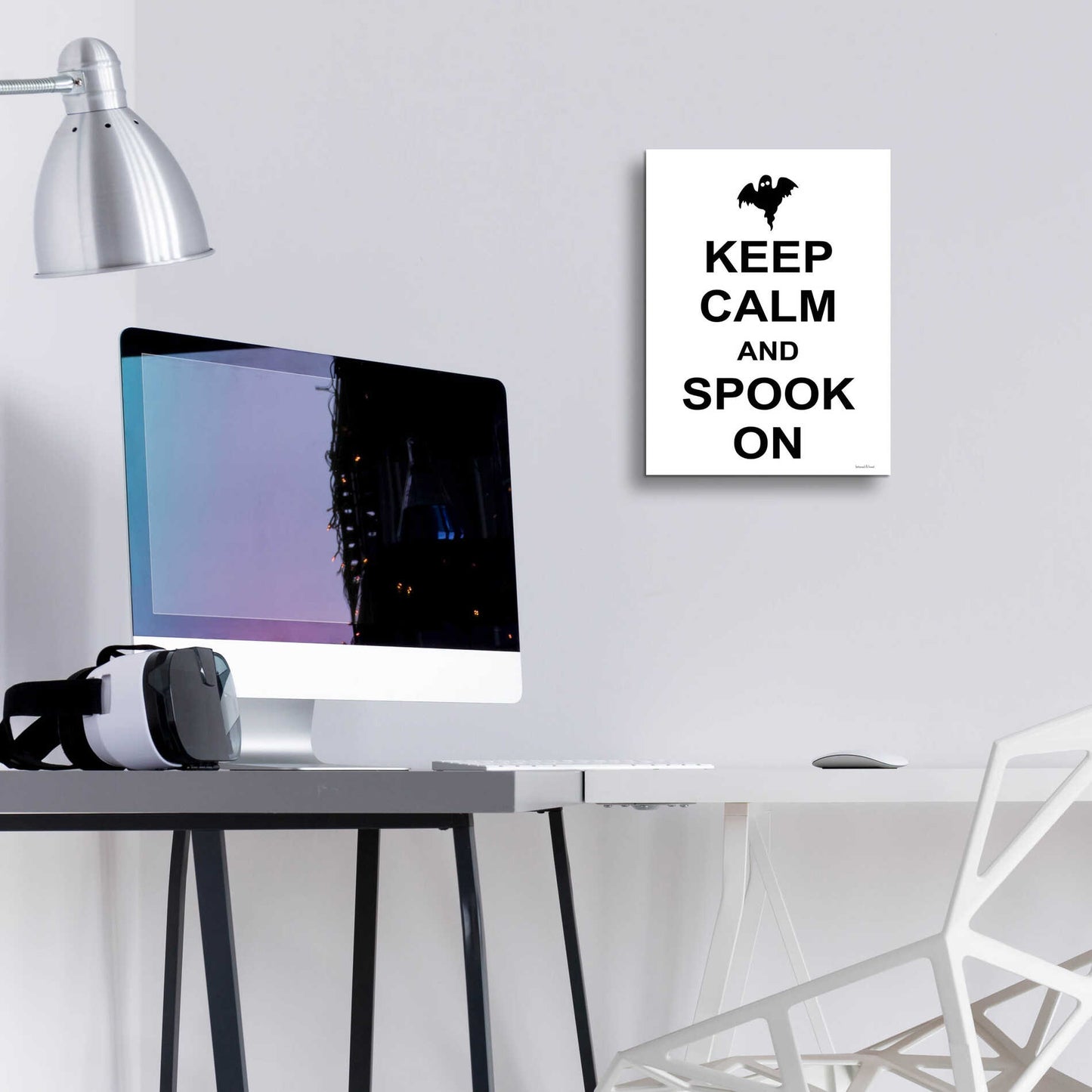 Epic Art 'Keep Calm And Spook On' by Lettered & Lined, Acrylic Glass Wall Art,12x16