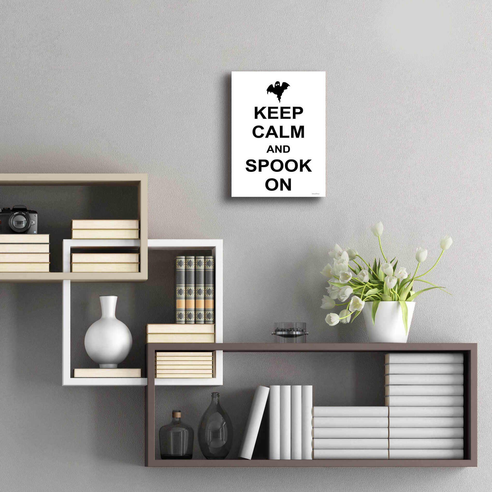 Epic Art 'Keep Calm And Spook On' by Lettered & Lined, Acrylic Glass Wall Art,12x16