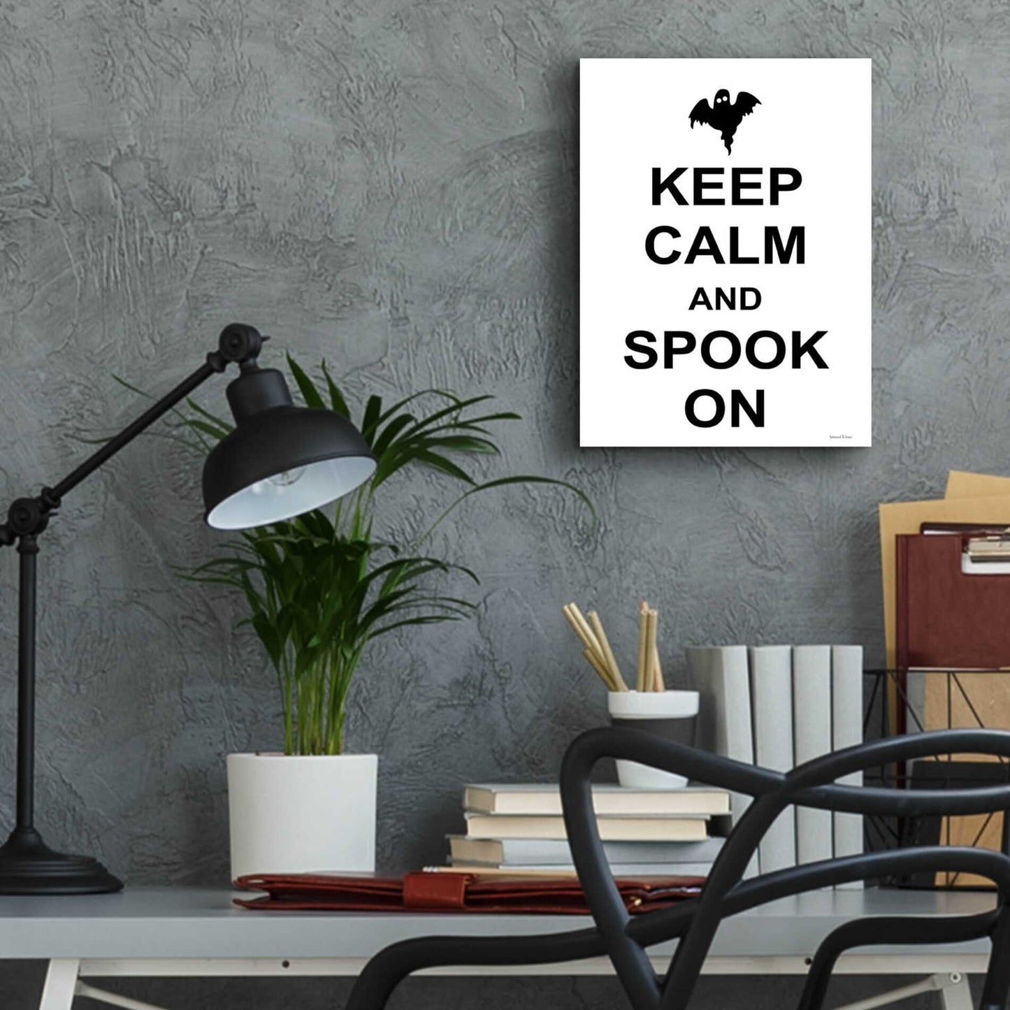 Epic Art 'Keep Calm And Spook On' by Lettered & Lined, Acrylic Glass Wall Art,12x16