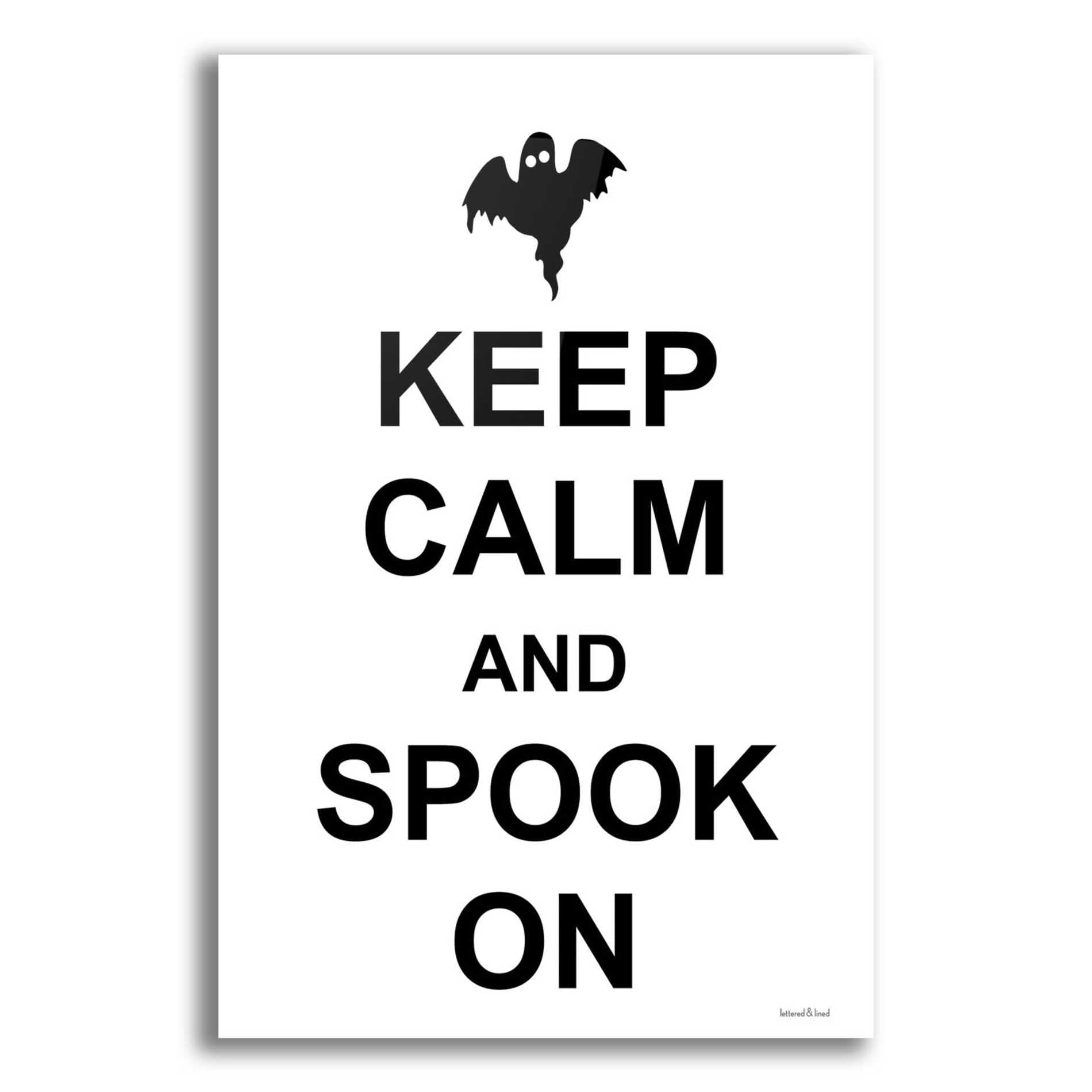 Epic Art 'Keep Calm And Spook On' by Lettered & Lined, Acrylic Glass Wall Art,12x16