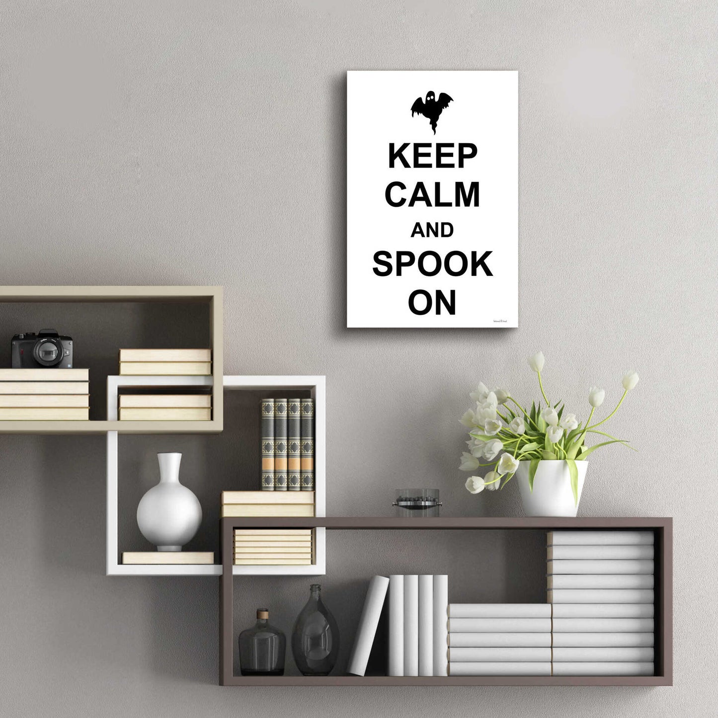 Epic Art 'Keep Calm And Spook On' by Lettered & Lined, Acrylic Glass Wall Art,16x24