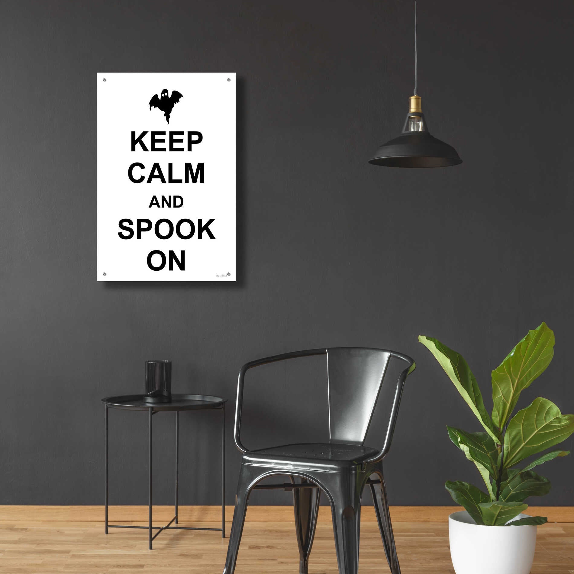 Epic Art 'Keep Calm And Spook On' by Lettered & Lined, Acrylic Glass Wall Art,24x36