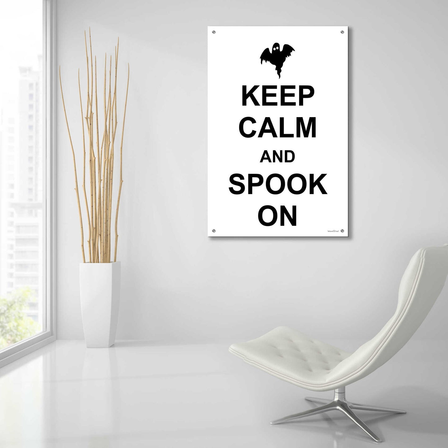 Epic Art 'Keep Calm And Spook On' by Lettered & Lined, Acrylic Glass Wall Art,24x36