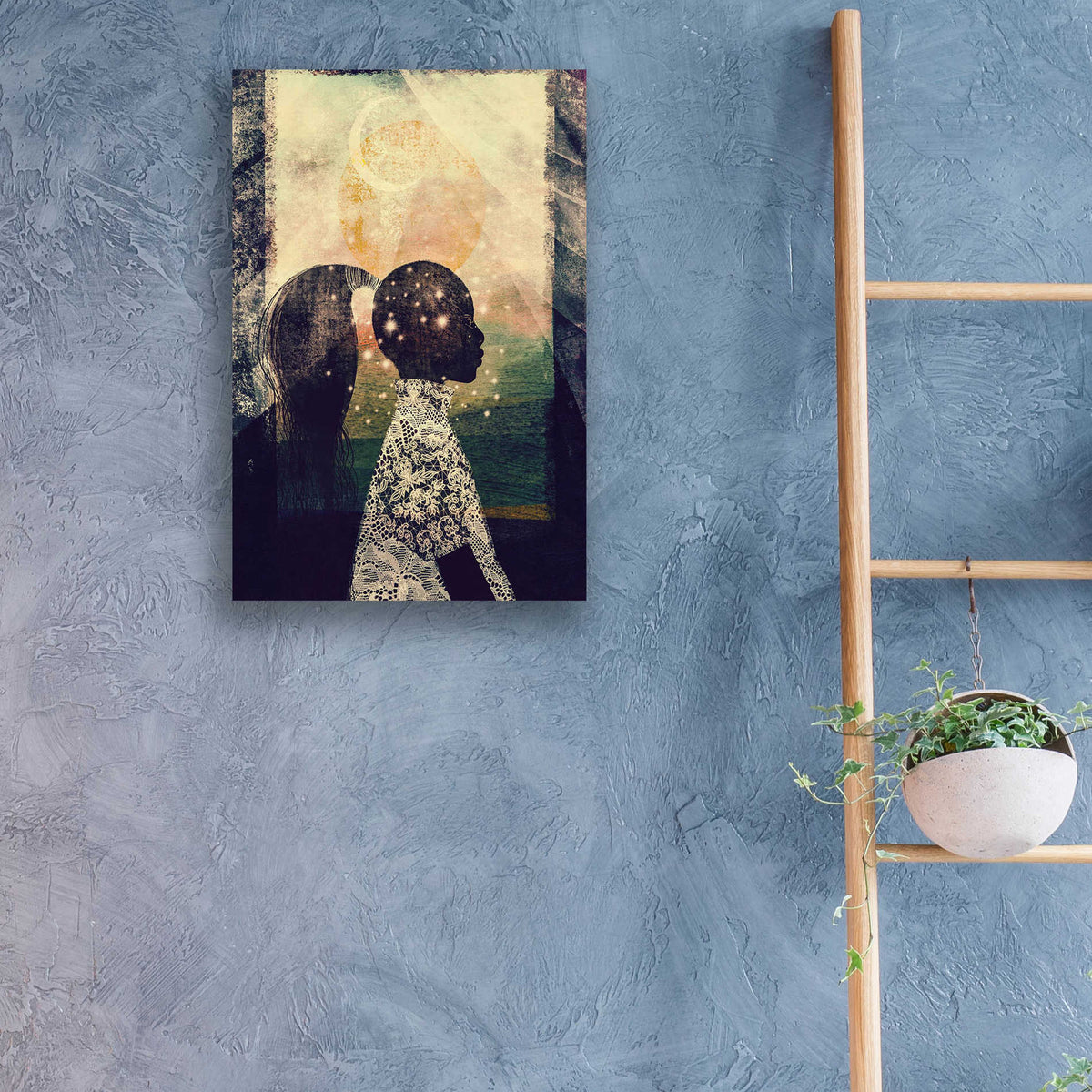 'The Sun, Stars and Moon' by Erin Robinson, Acrylic Glass Wall Art,16x24