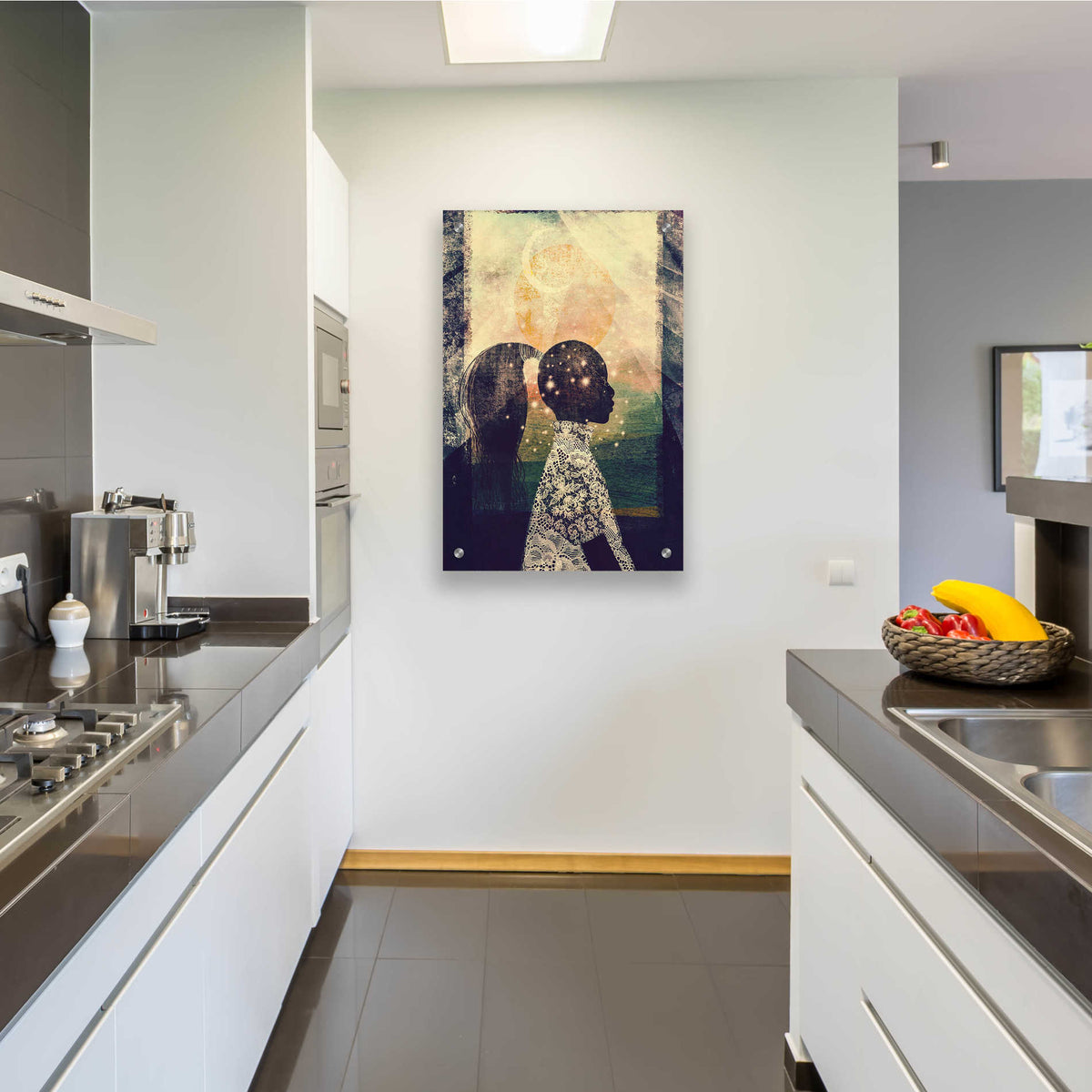 'The Sun, Stars and Moon' by Erin Robinson, Acrylic Glass Wall Art,24x36