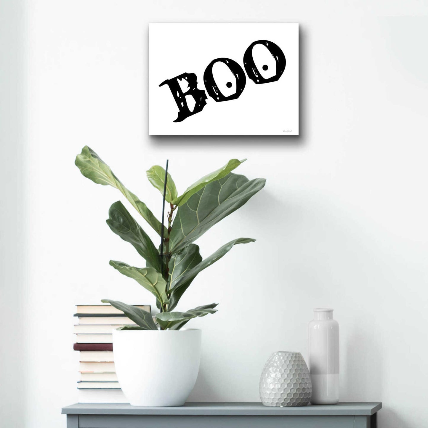 Epic Art 'Boo' by Lettered & Lined, Acrylic Glass Wall Art,16x12