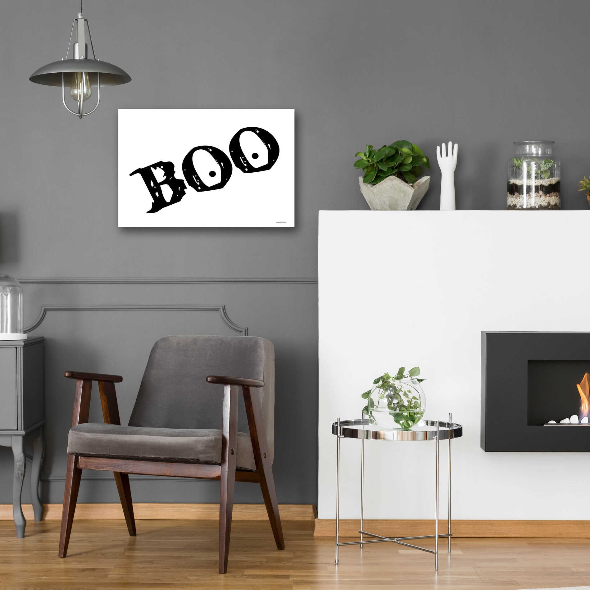 Epic Art 'Boo' by Lettered & Lined, Acrylic Glass Wall Art,24x16