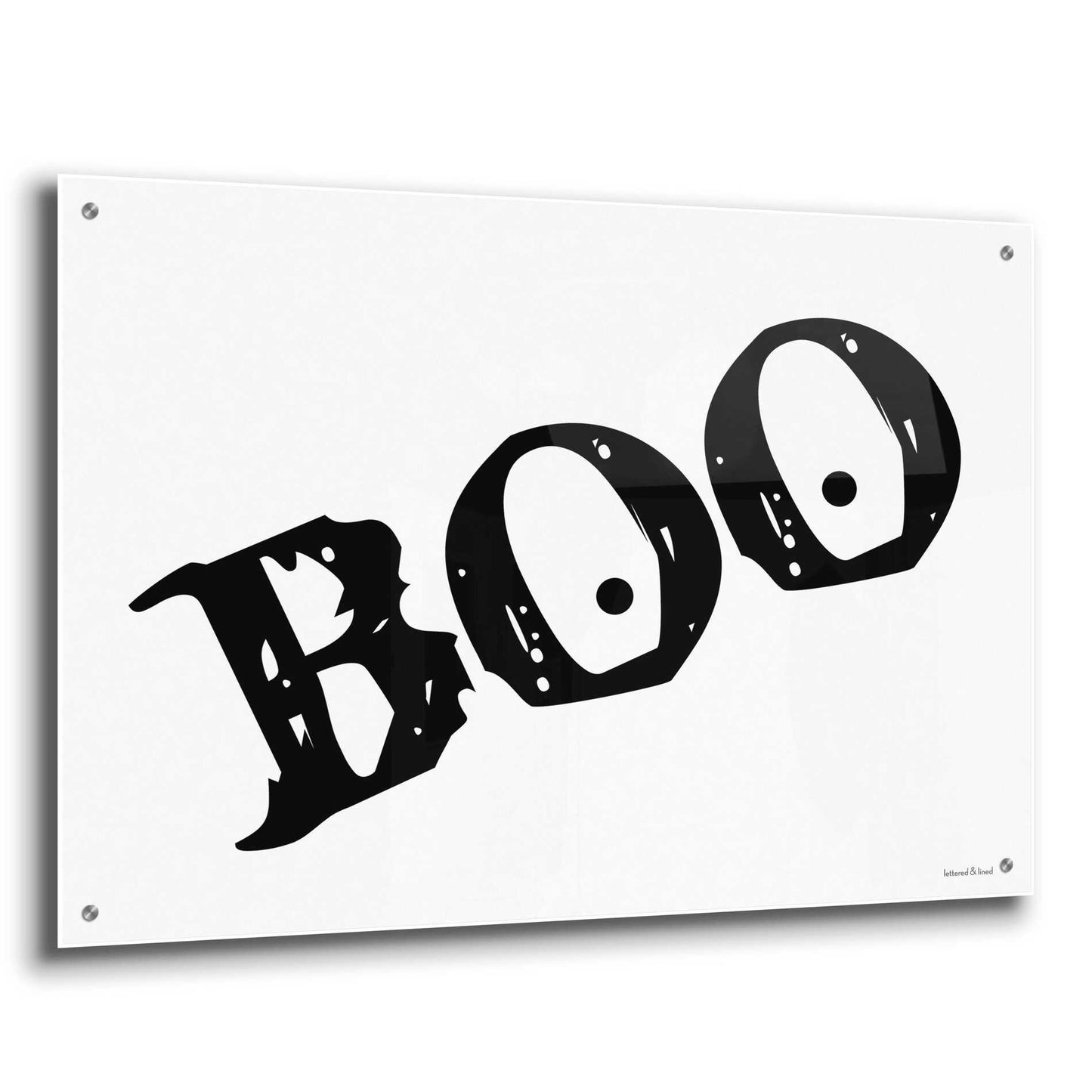 Epic Art 'Boo' by Lettered & Lined, Acrylic Glass Wall Art,36x24