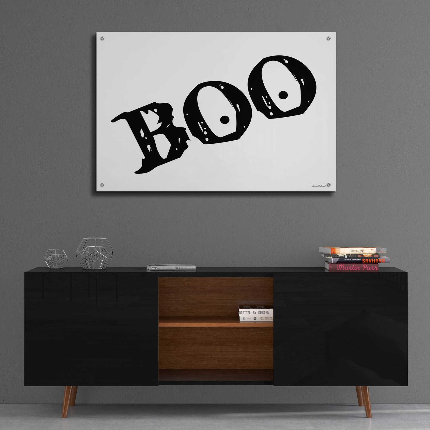 Epic Art 'Boo' by Lettered & Lined, Acrylic Glass Wall Art,36x24