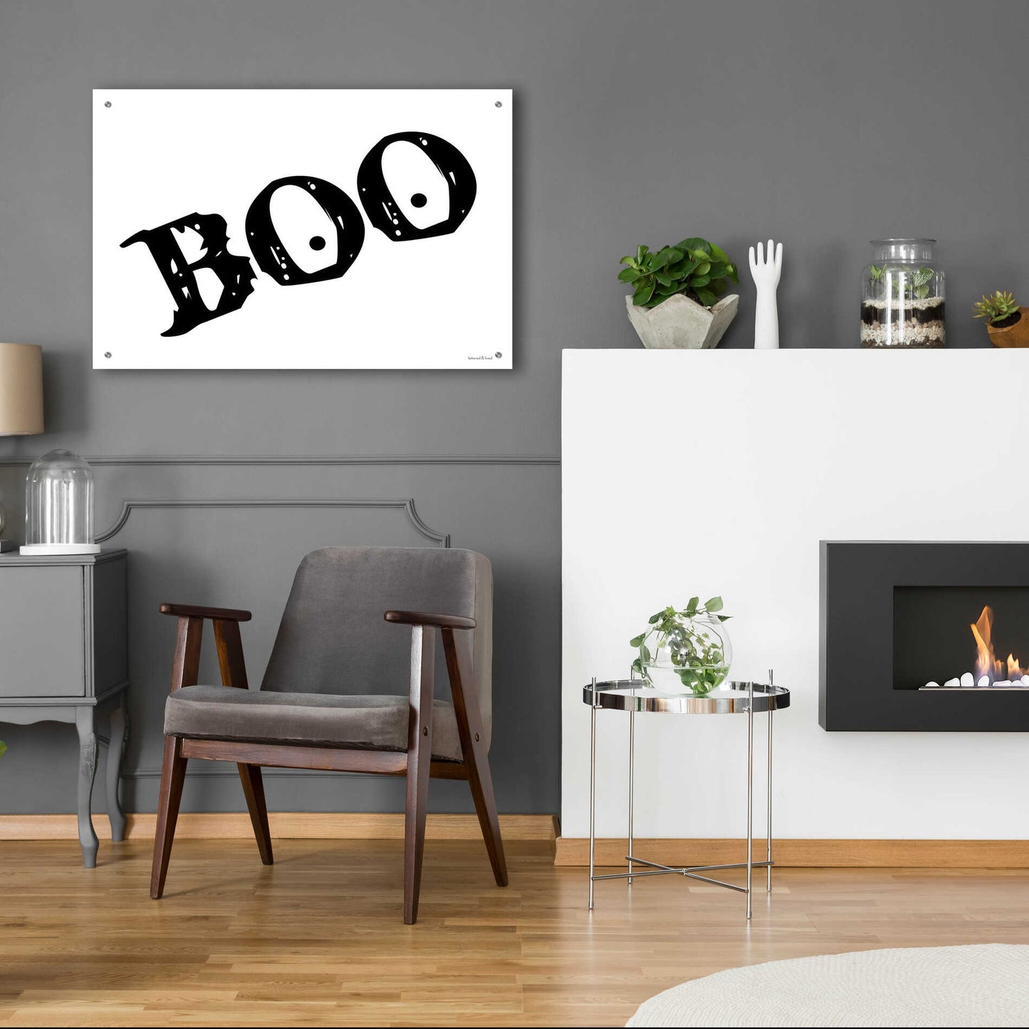 Epic Art 'Boo' by Lettered & Lined, Acrylic Glass Wall Art,36x24