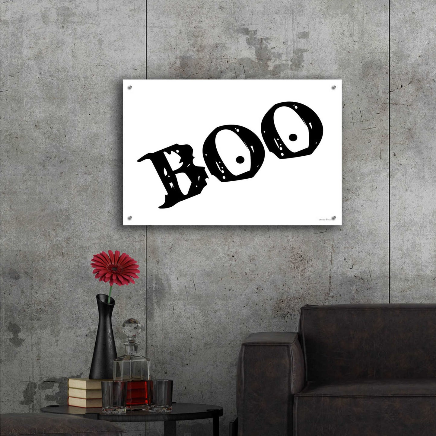 Epic Art 'Boo' by Lettered & Lined, Acrylic Glass Wall Art,36x24