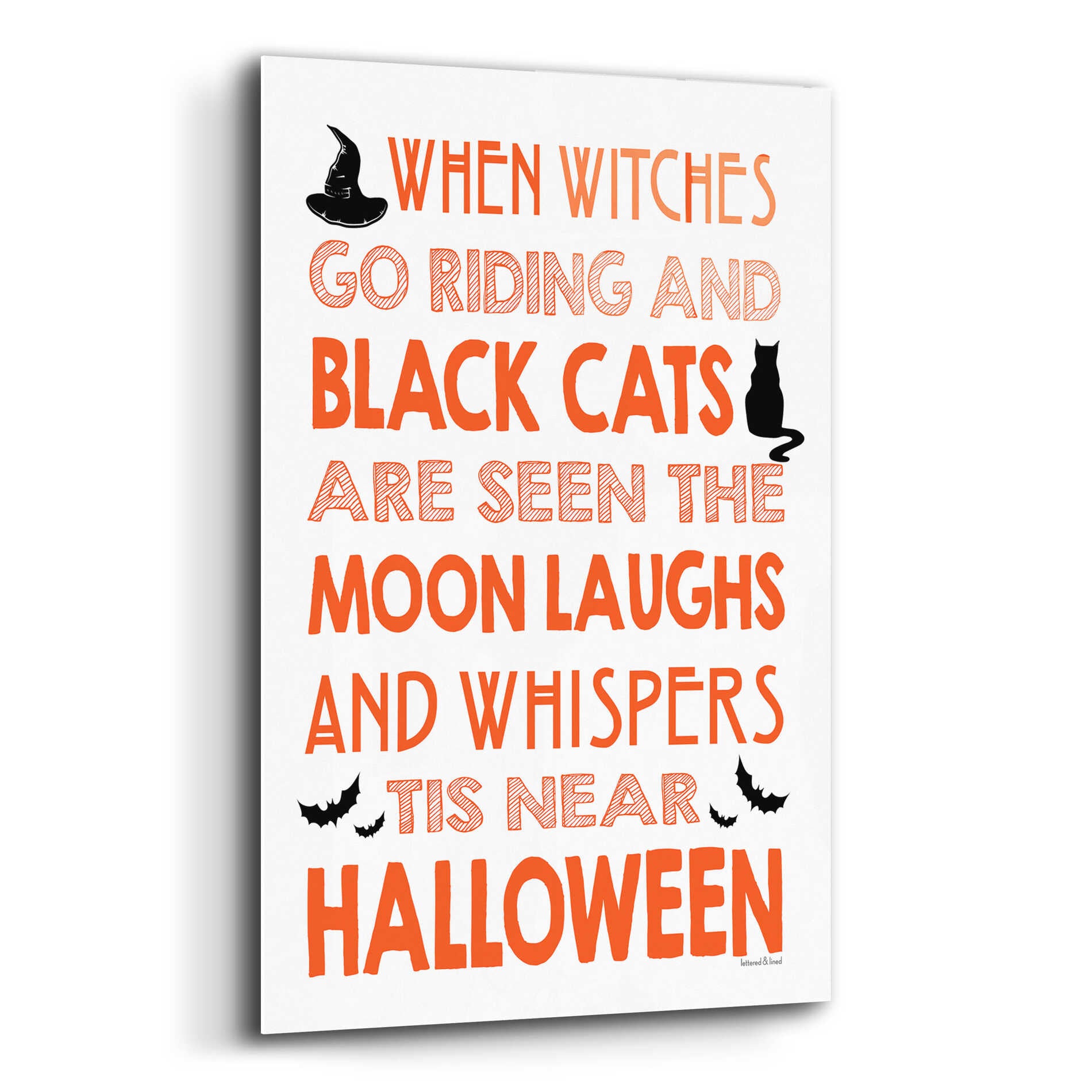 Epic Art 'When Witches Go Riding' by Lettered & Lined, Acrylic Glass Wall Art,12x16