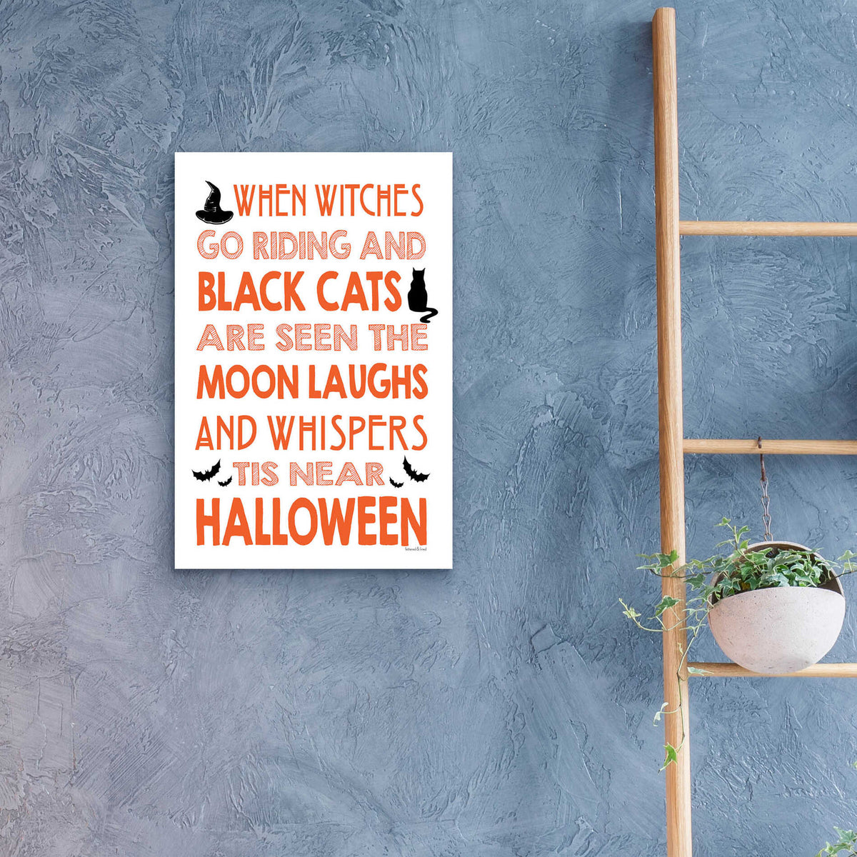 Epic Art 'When Witches Go Riding' by Lettered & Lined, Acrylic Glass Wall Art,16x24
